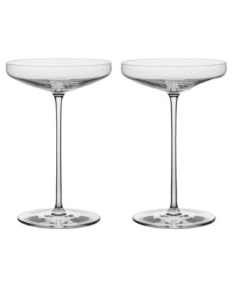 Frantzen Coupe Crystal Glasses, Set of 2