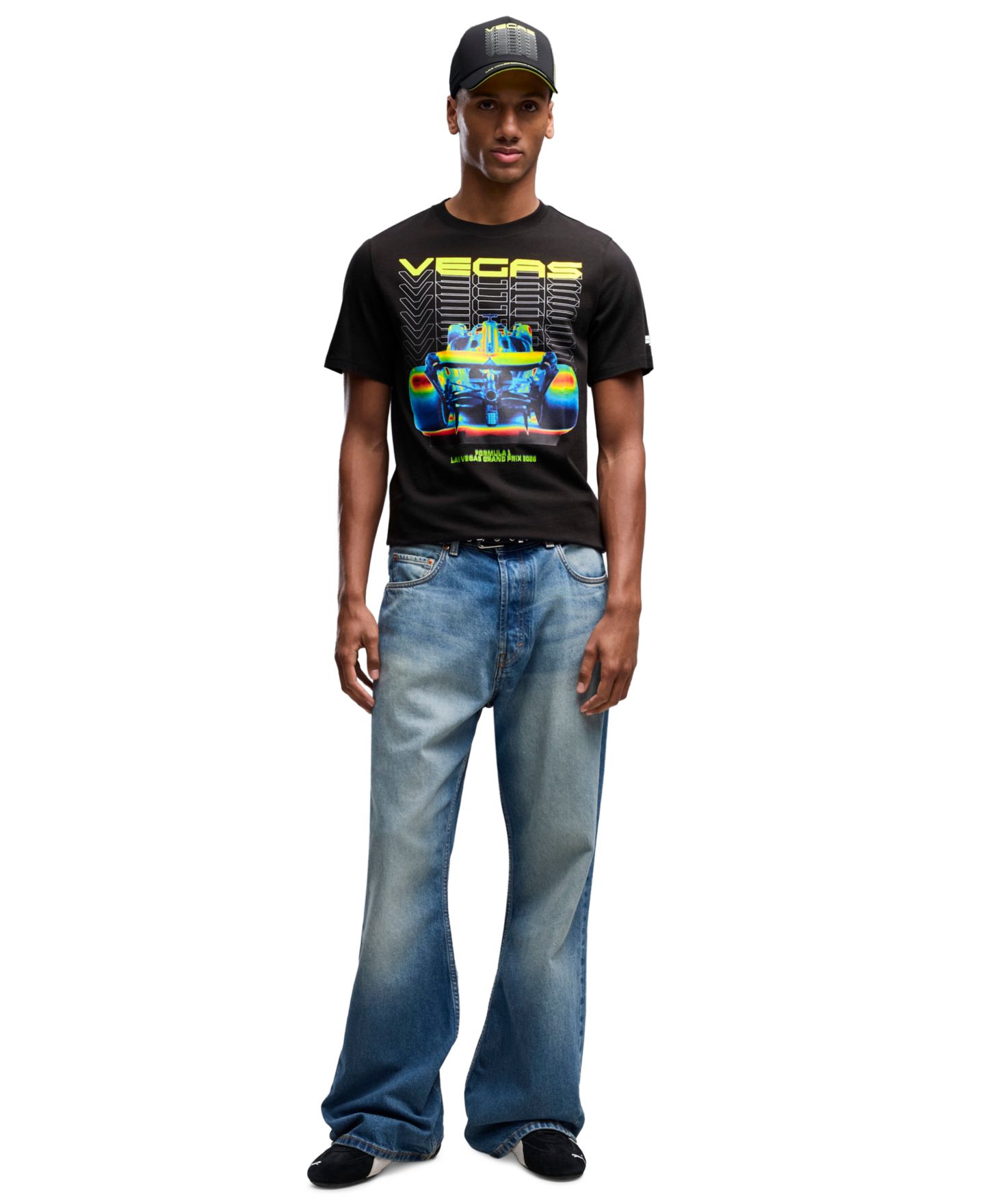 Мужская футболка PUMA F1® Las Vegas Graphic, цвет: Чёрный — фото 2