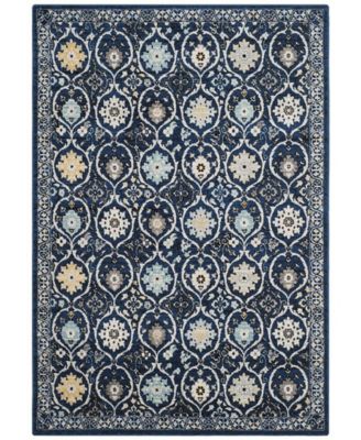Evoke EVK210 Royal and Ivory 8' x 10' Area Rug