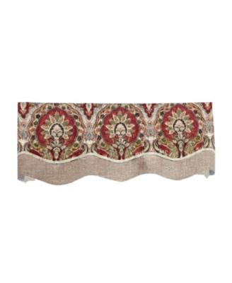 100% Cotton Prague Trimmed Glory Lined Window Valance 50" x 17"