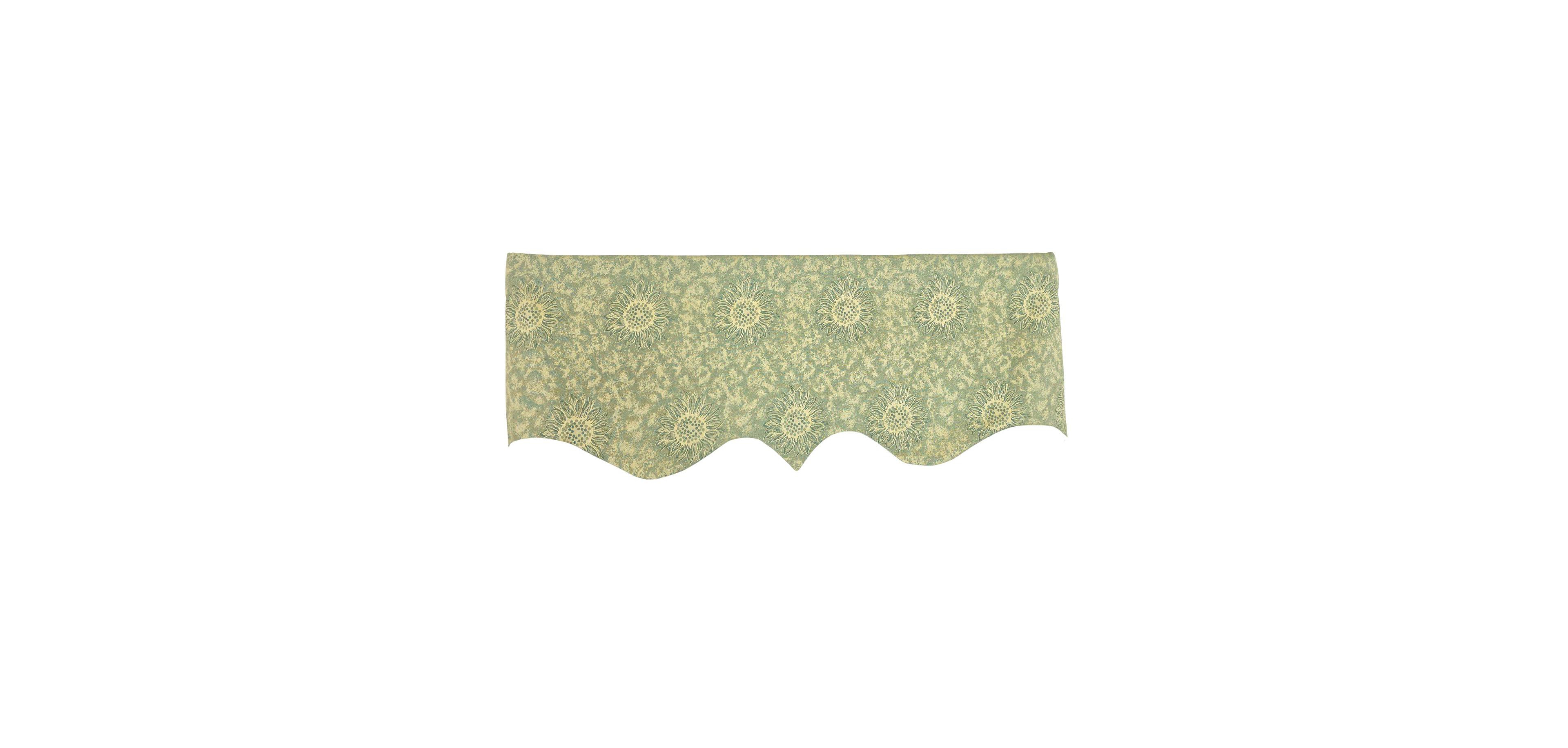 Rlf Home 100% Cotton French Sun Flower Regal Lined Window Valance 50" x 17"