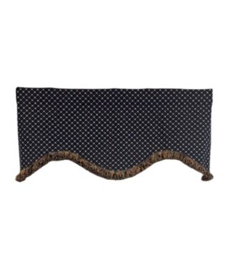 100% Cotton Passat Trimmed Cornice Lined Window Valance 50" x 17"