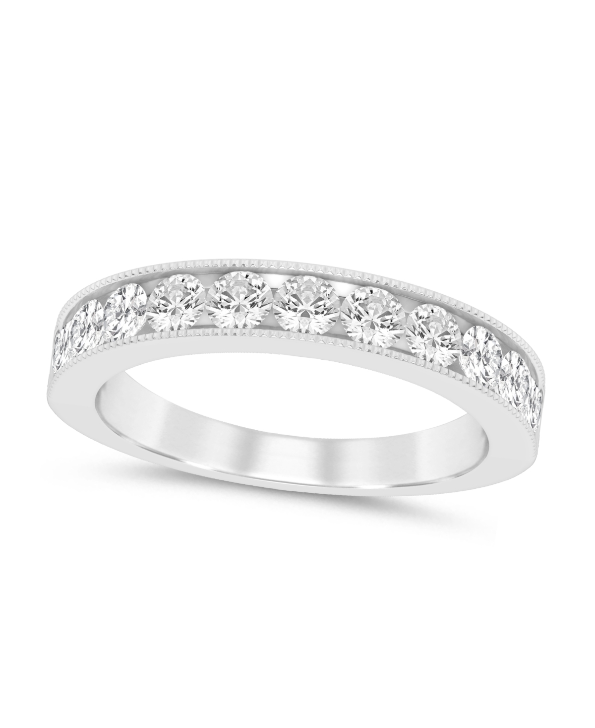 Macy's Lab-Grown Diamond Channel Set Ring (1 ct. t.w.) in 14k White Gold - 14k White Gold