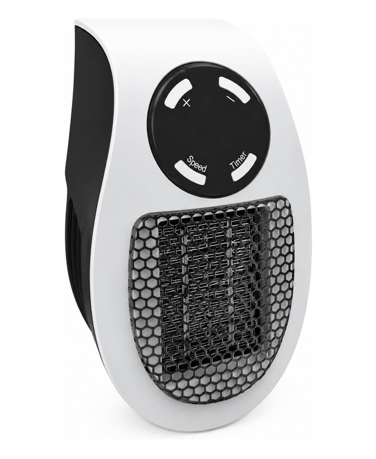 homfan 450W Ceramic Wall Outlet Heater with Remote Control, Timer and 2 Fan Speeds, Compact Plug-In Space Heater for Bedroom, Office, Dorm