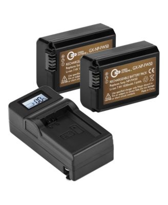 NP-FW50 Rechargeable Compact Smart Charger Battery Kit for Sony Cameras, 3-Piece