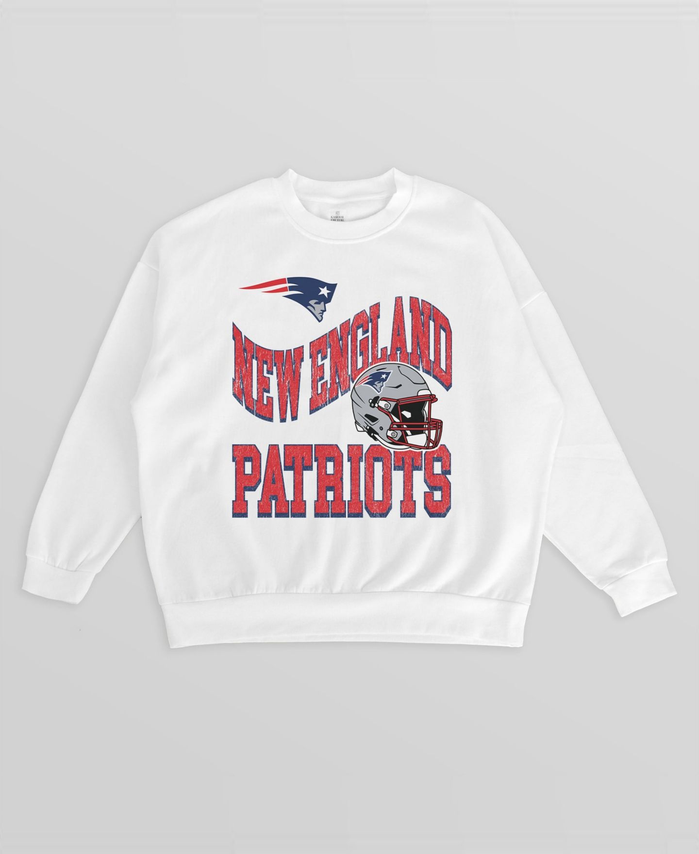 Женская толстовка Gameday Couture White New England Patriots Oversized Hard Earned Premium Fleece Pullover — фото 2