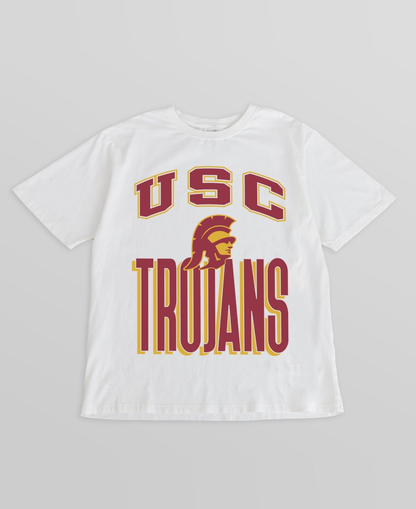 Женская футболка Gameday Couture Cream USC Trojans Oversized Fierce Focus — фото 2