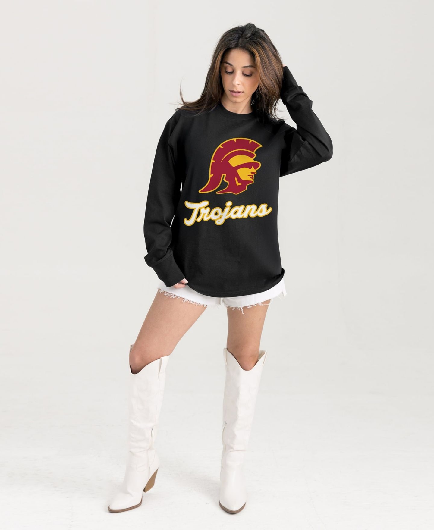 Женская футболка Gameday Couture Black USC Trojans Oversized Honor Roll Long-Sleeve — фото 1