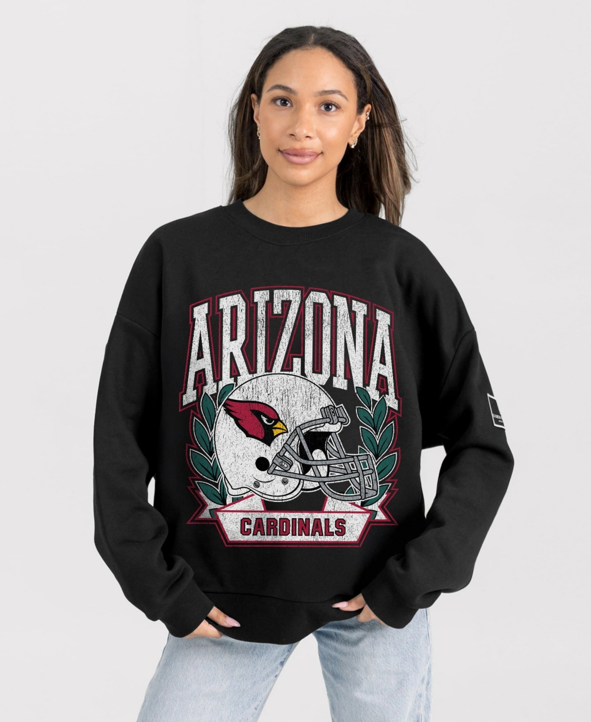 Gameday Couture Women's Black Arizona Cardinals Oversized Victory Lane Black Label Premium Fleece Sweatshirt - Black