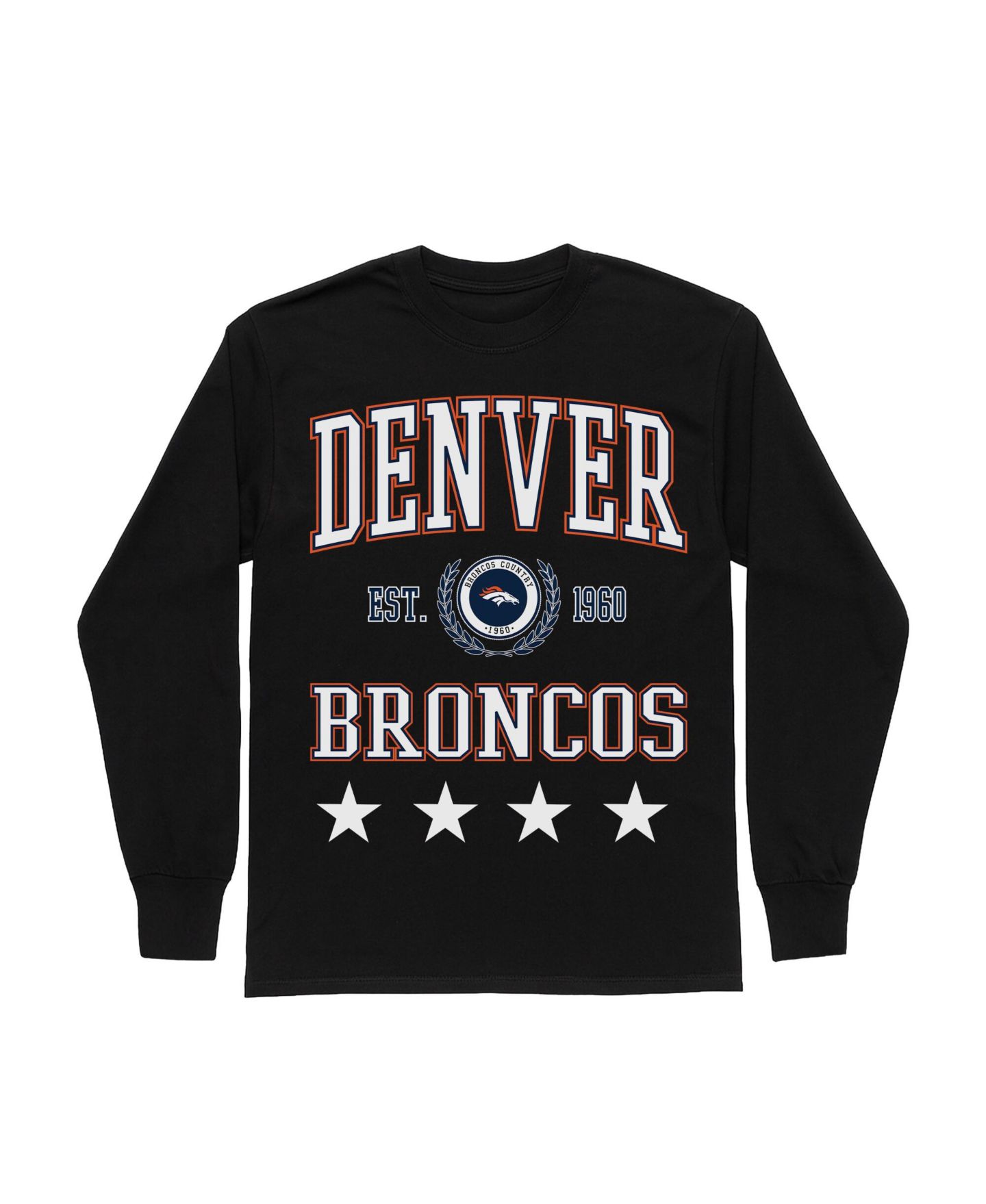 Женская футболка Gameday Couture Black Denver Broncos Oversized Everyday Star Long-Sleeve — фото 5