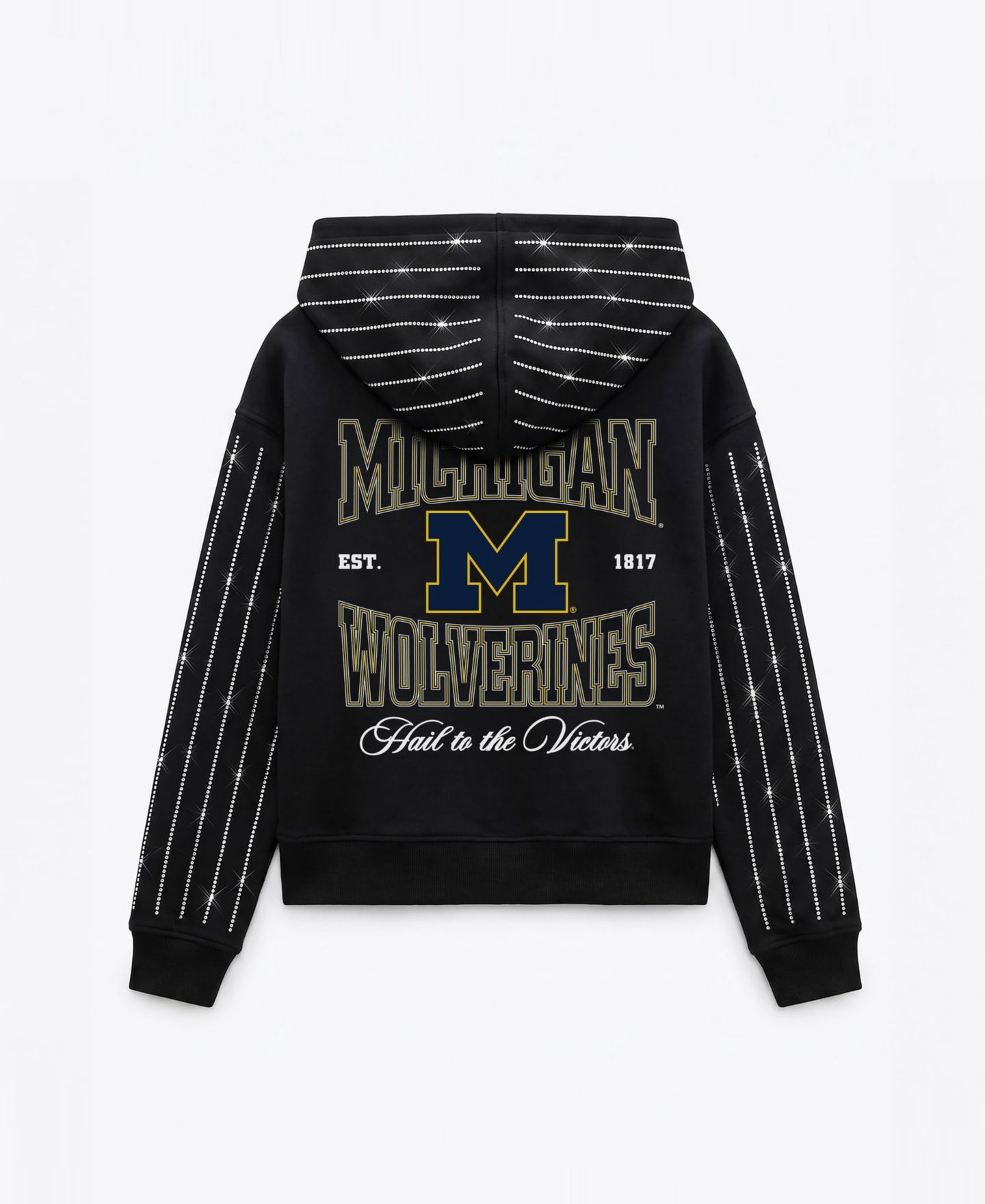 Женское худи Gameday Couture Black Michigan Wolverines Eyes on the Prize Mid-Crop Full-Zip — фото 3