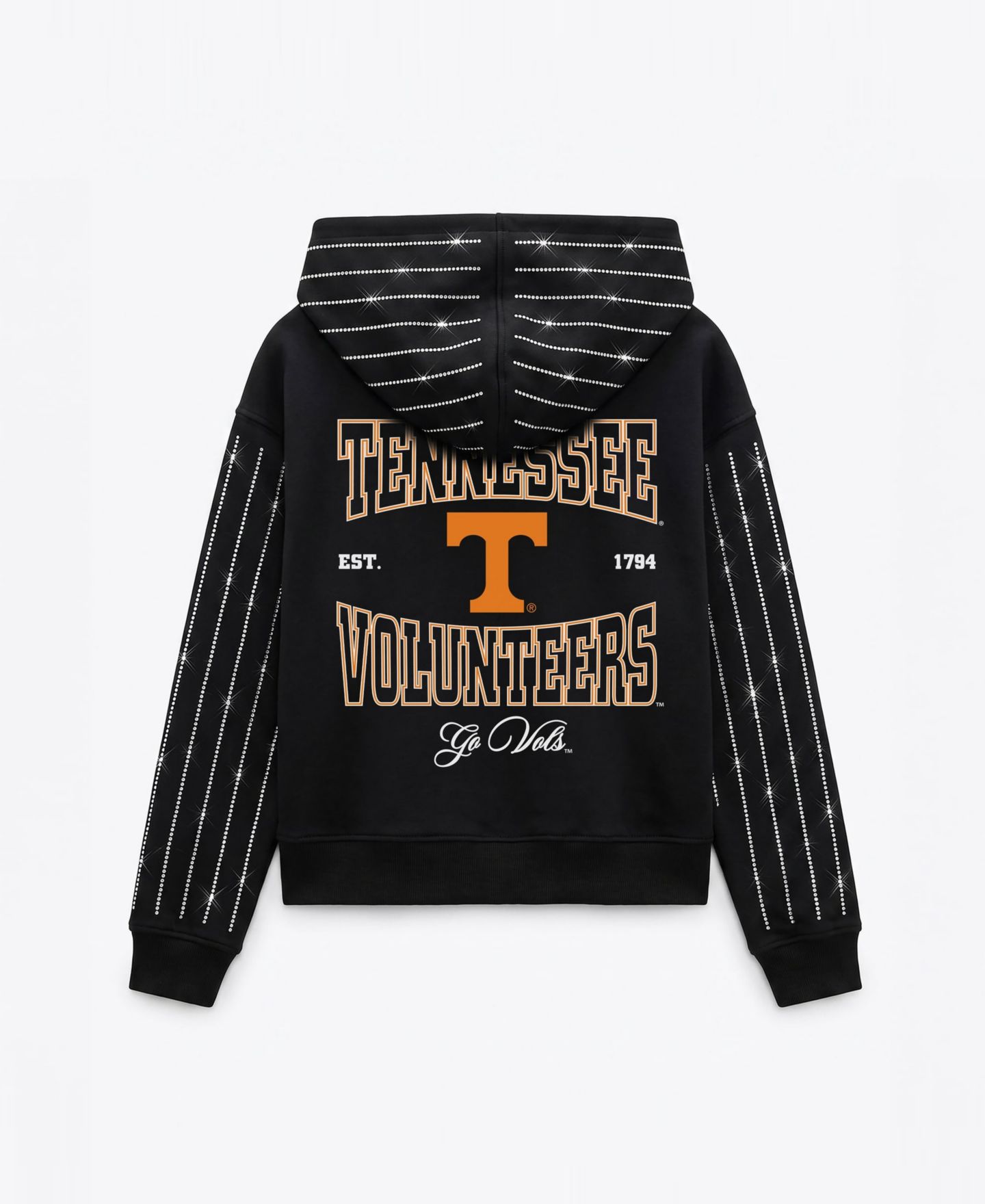 Женское худи Gameday Couture Black Tennessee Volunteers Eyes on the Prize Mid-Crop Full-Zip — фото 4