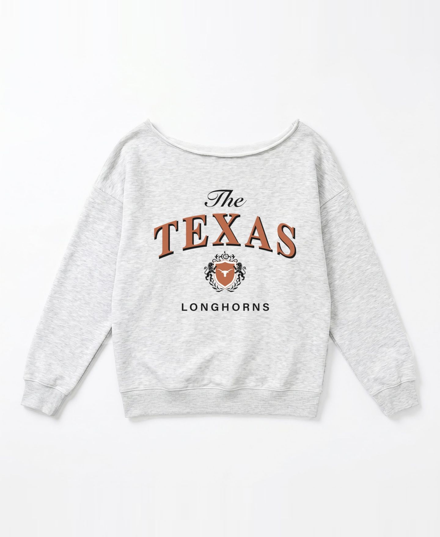Женская толстовка Gameday Couture Ash Texas Longhorns Offsides Energy Off-Shoulder — фото 4