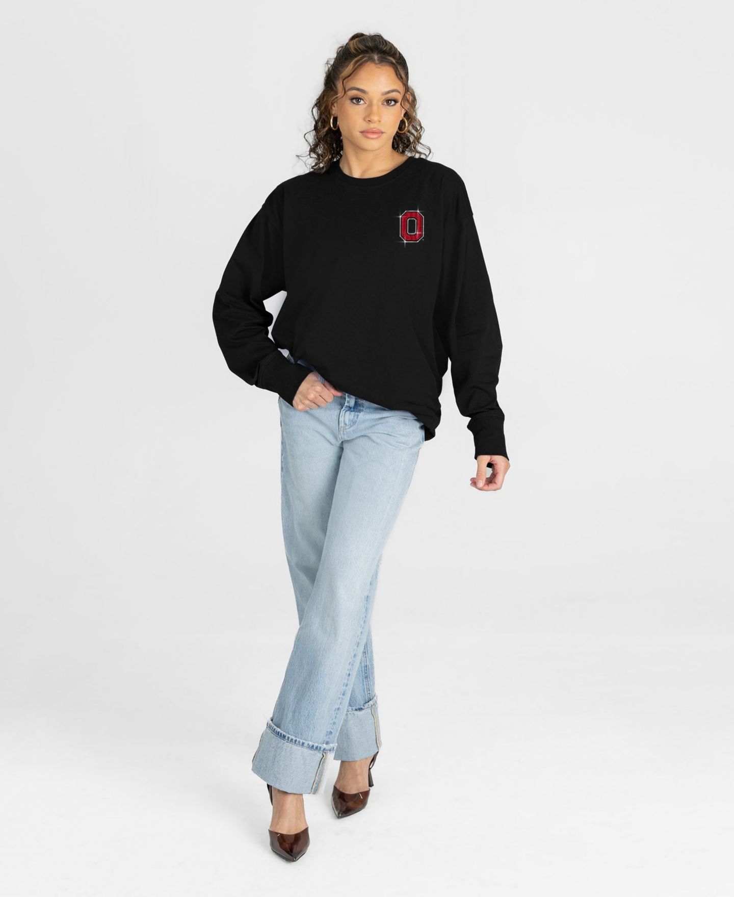 Женская футболка Gameday Couture Black Ohio State Buckeyes Light It Up Rhinestone Long-Sleeve — фото 3