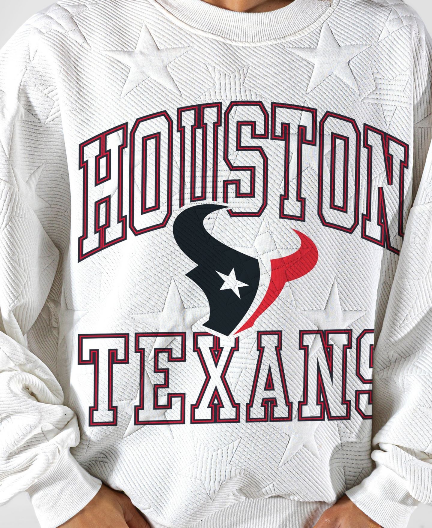 Женская толстовка Gameday Couture White Houston Texans Big Play Energy Tonal Star Embossed — фото 5