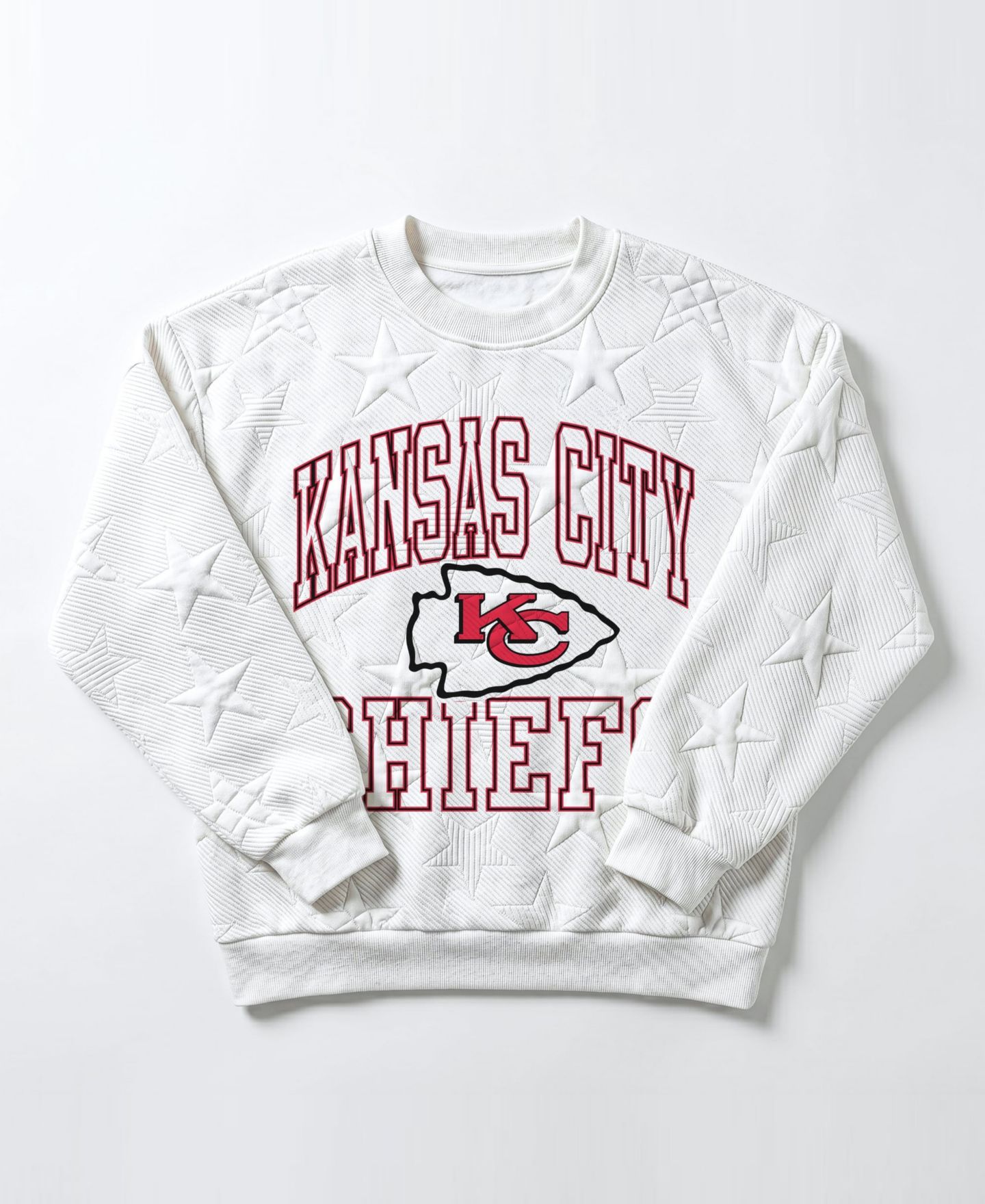 Женская толстовка Gameday Couture White Kansas City Chiefs Big Play Energy Tonal Star Embossed — фото 3