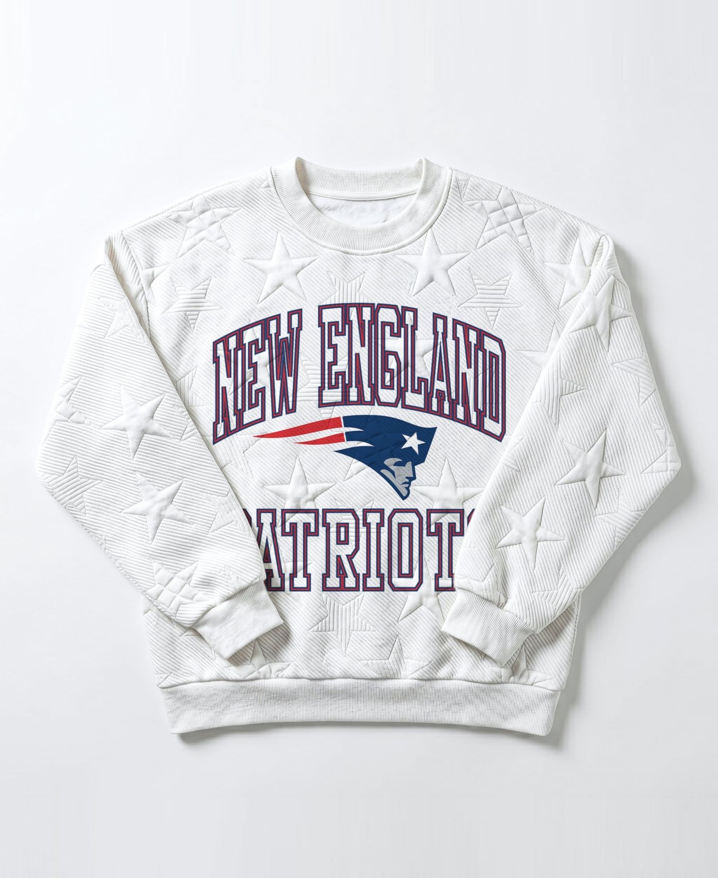 Женская толстовка Gameday Couture White New England Patriots Big Play Energy Tonal Star Embossed — фото 2