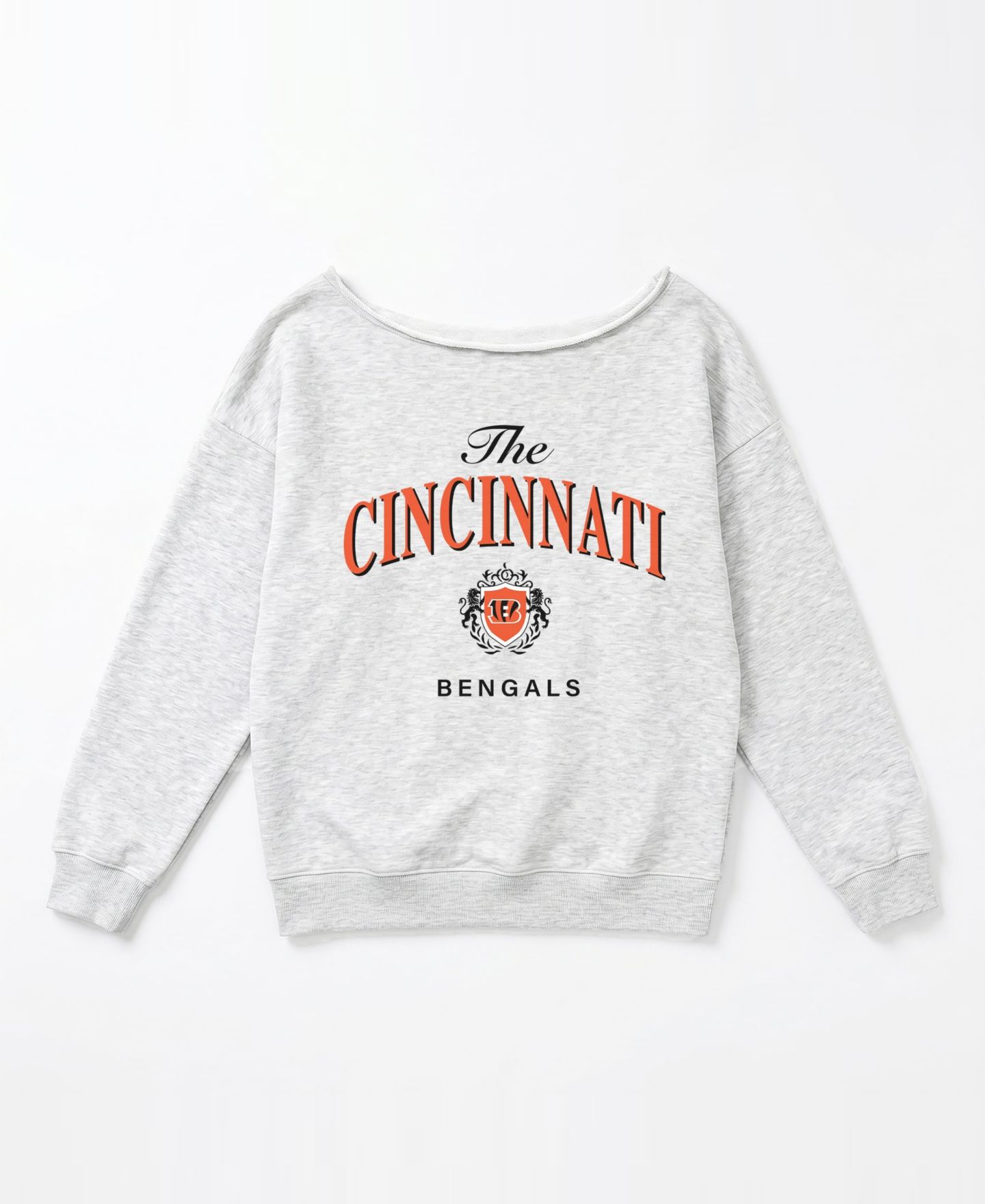Женская толстовка Gameday Couture Ash Cincinnati Bengals Offsides Energy Off-Shoulder — фото 4