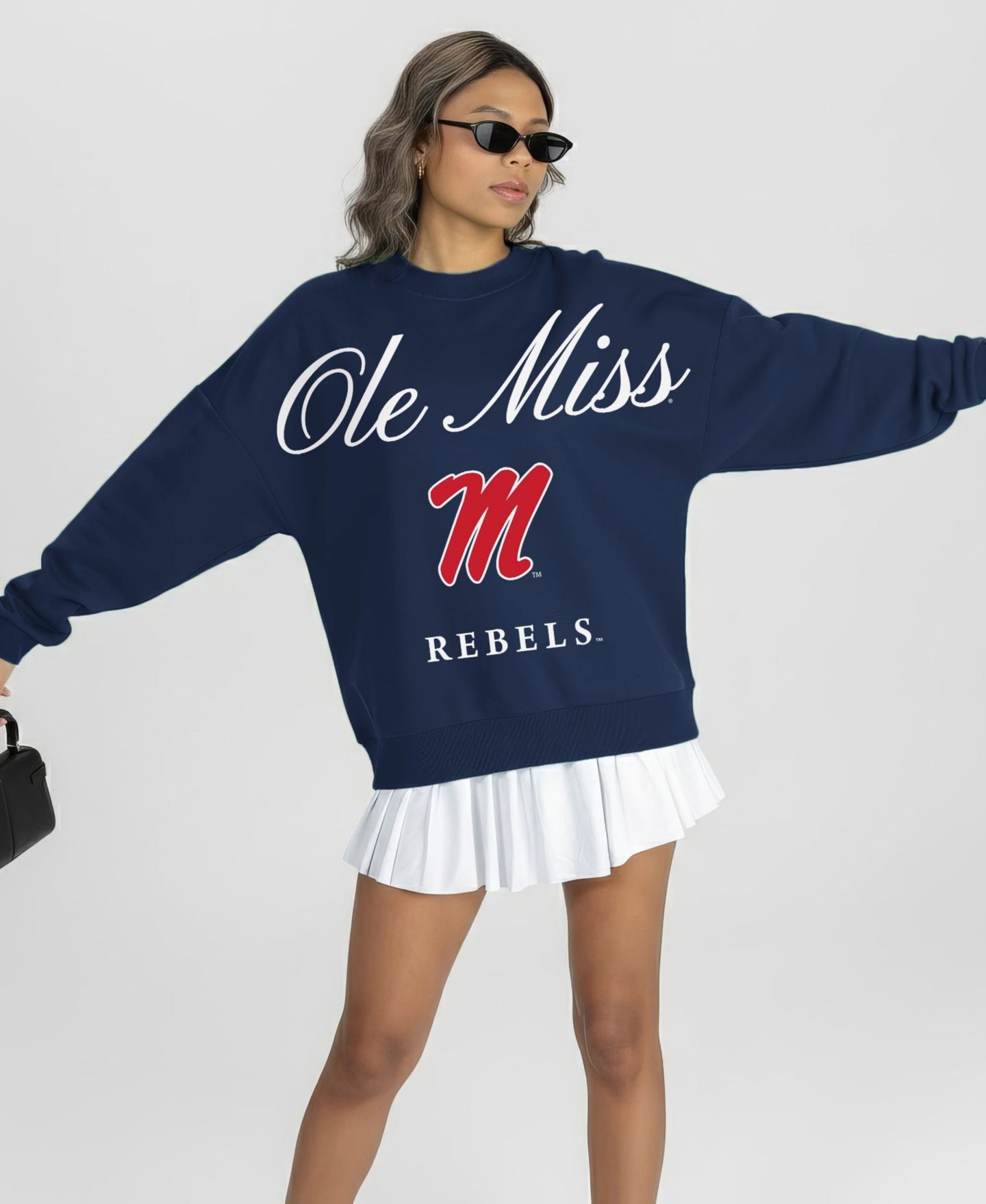 Женская толстовка Gameday Couture Navy Ole Miss Rebels Legacy Club Oversized Premium Fleece — фото 4