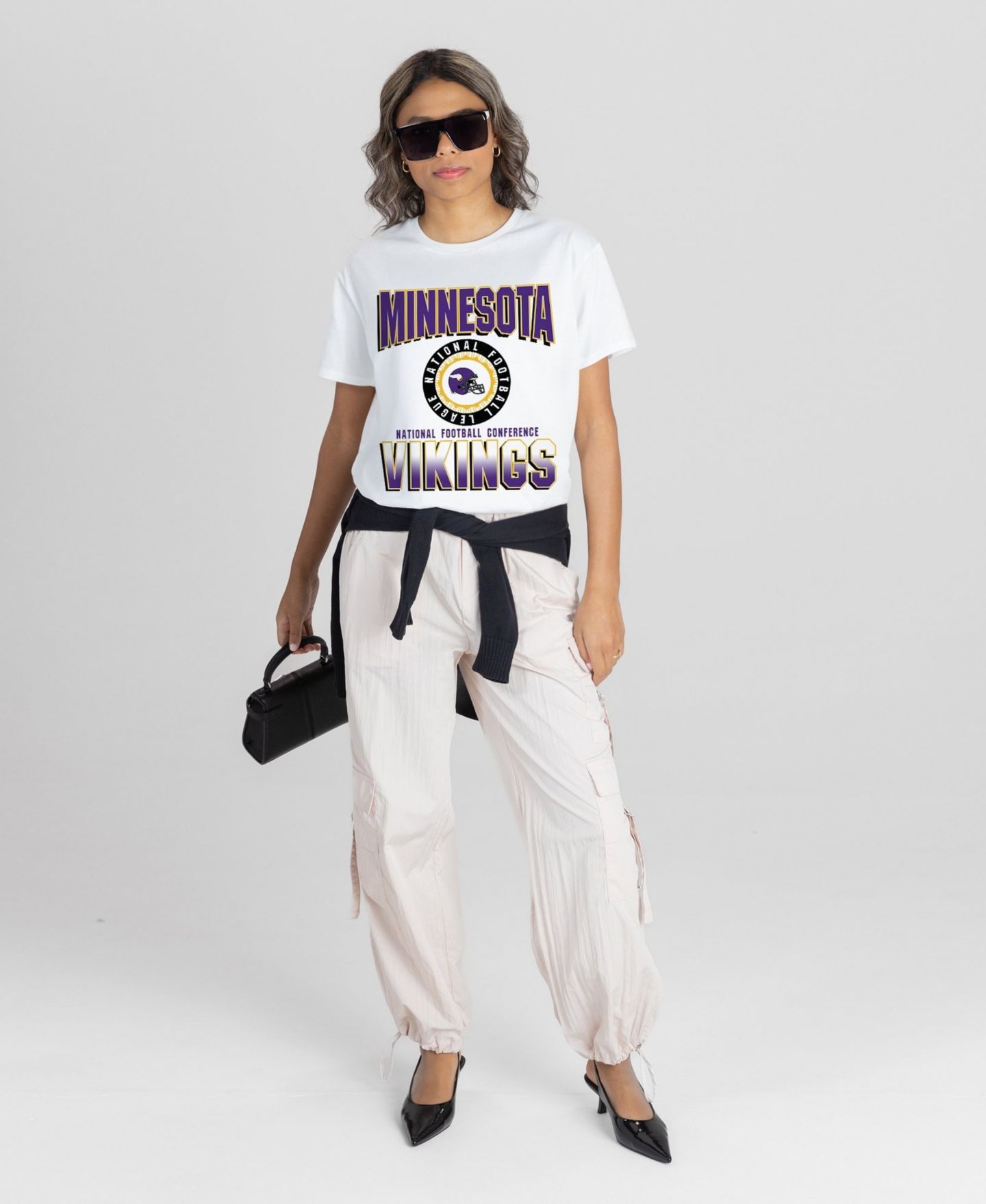 Женская футболка Gameday Couture White Minnesota Vikings Oversized All-Time Classic Flowy — фото 3