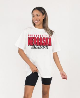 Women's Cream Nebraska Huskers Alumni Era Oversized T-Shirt