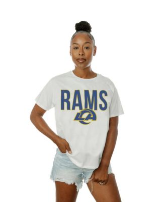 Women's White Los Angeles Rams Keep It Up Flowy T-Shirt
