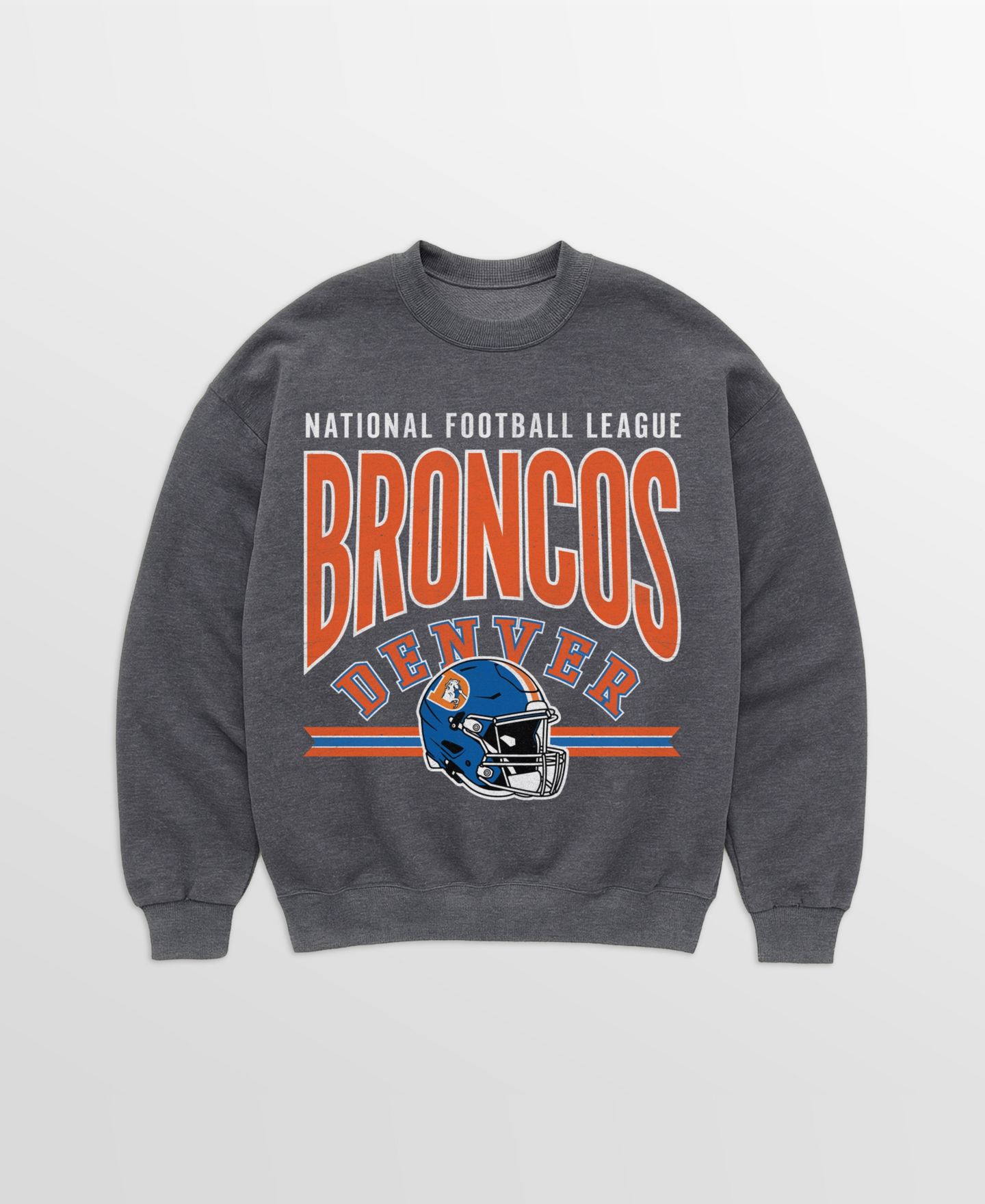Женская толстовка Gameday Couture Charcoal Denver Broncos Kickoff Classic Oversized Premium Drop Shoulder — фото 5
