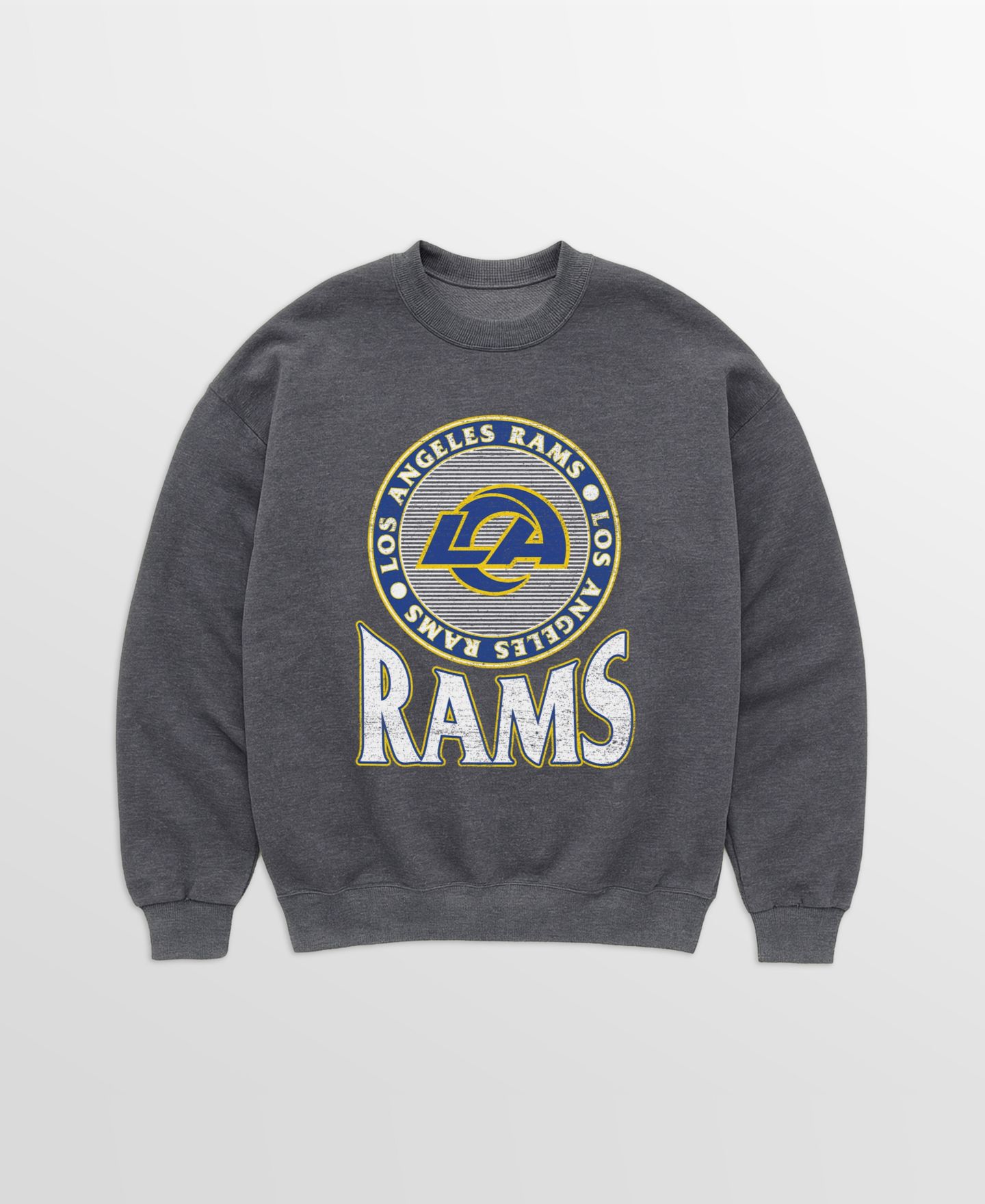 Женская толстовка Gameday Couture Charcoal Los Angeles Rams Saturday Seal Oversized Premium Drop Shoulder — фото 5