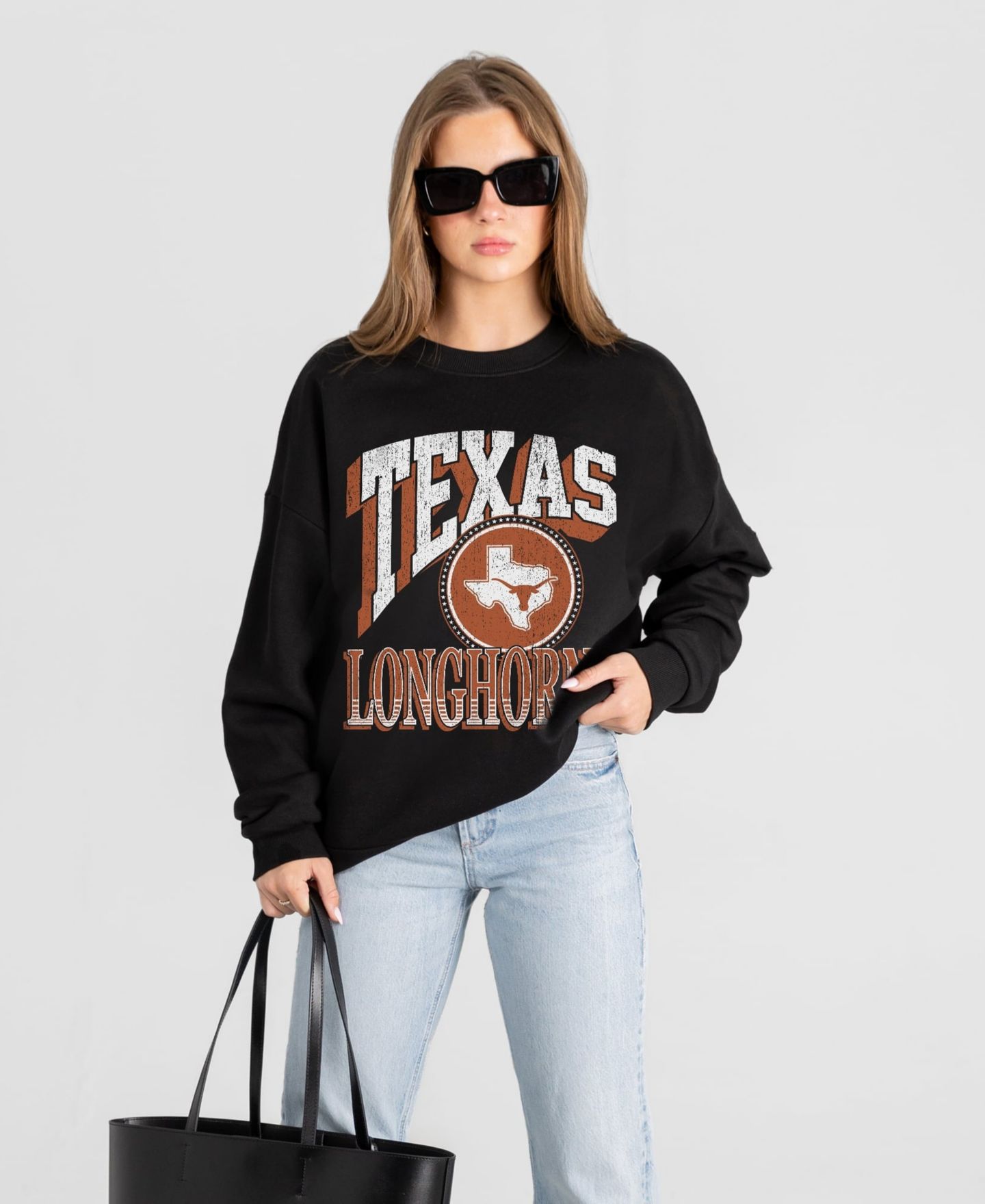 Женская толстовка Gameday Couture Black Texas Longhorns Victory Black Label Premium Drop Shoulder — фото 1
