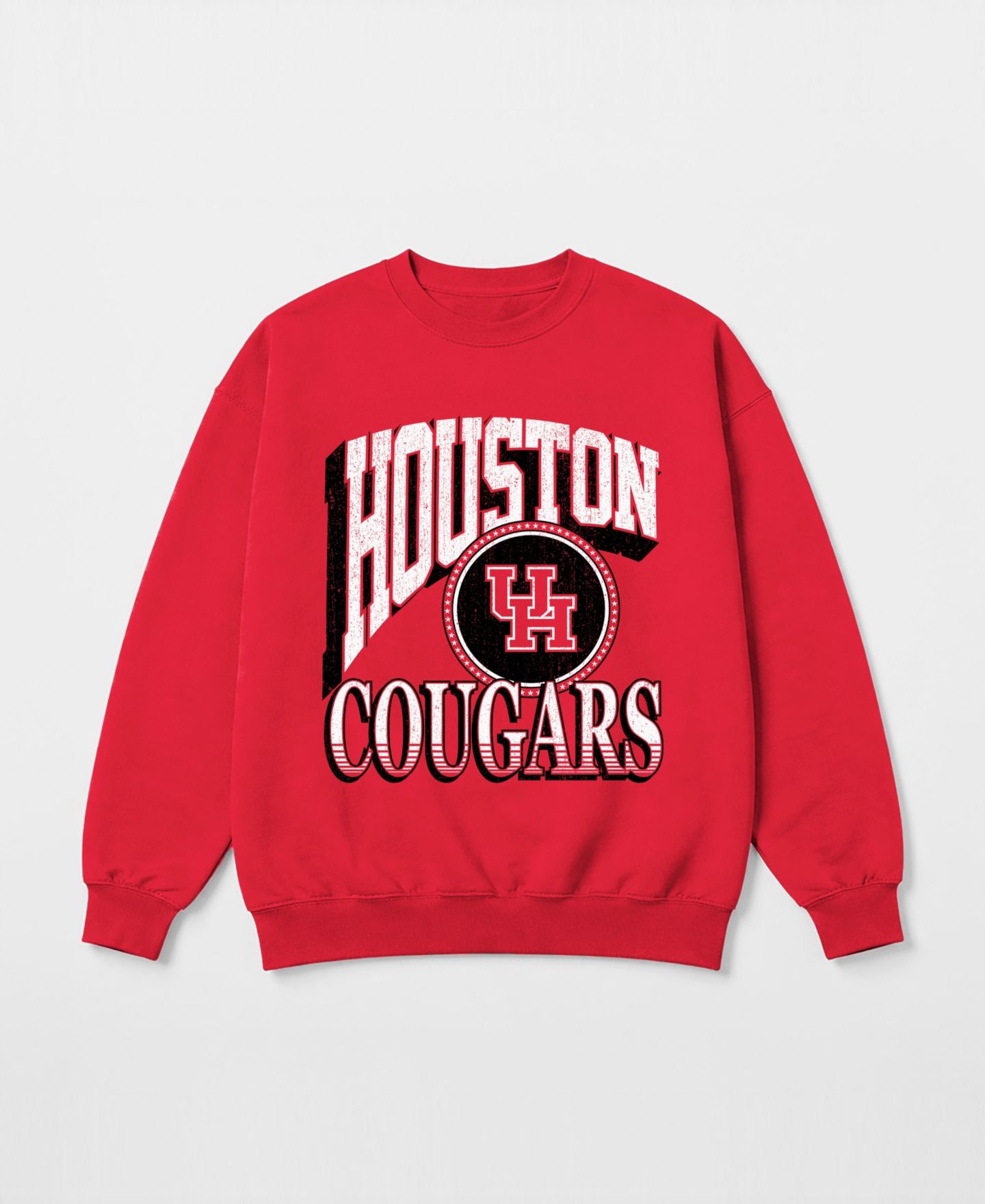 Женская толстовка Gameday Couture Red Houston Cougars Main Character Oversized Premium Drop Shoulder — фото 5