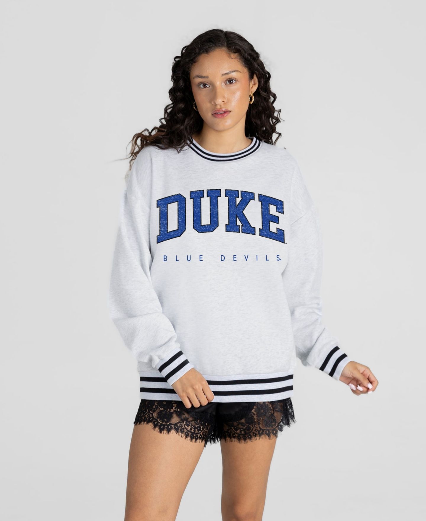 Женская толстовка Gameday Couture Ash Duke Blue Devils Easy Energy — фото 1