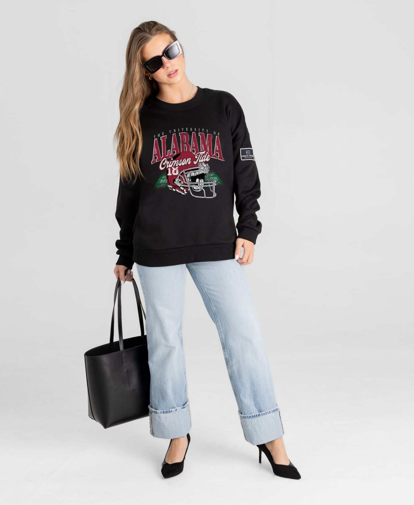 Женская толстовка Gameday Couture Black Alabama Crimson Tide Field Focus Black Label — фото 4