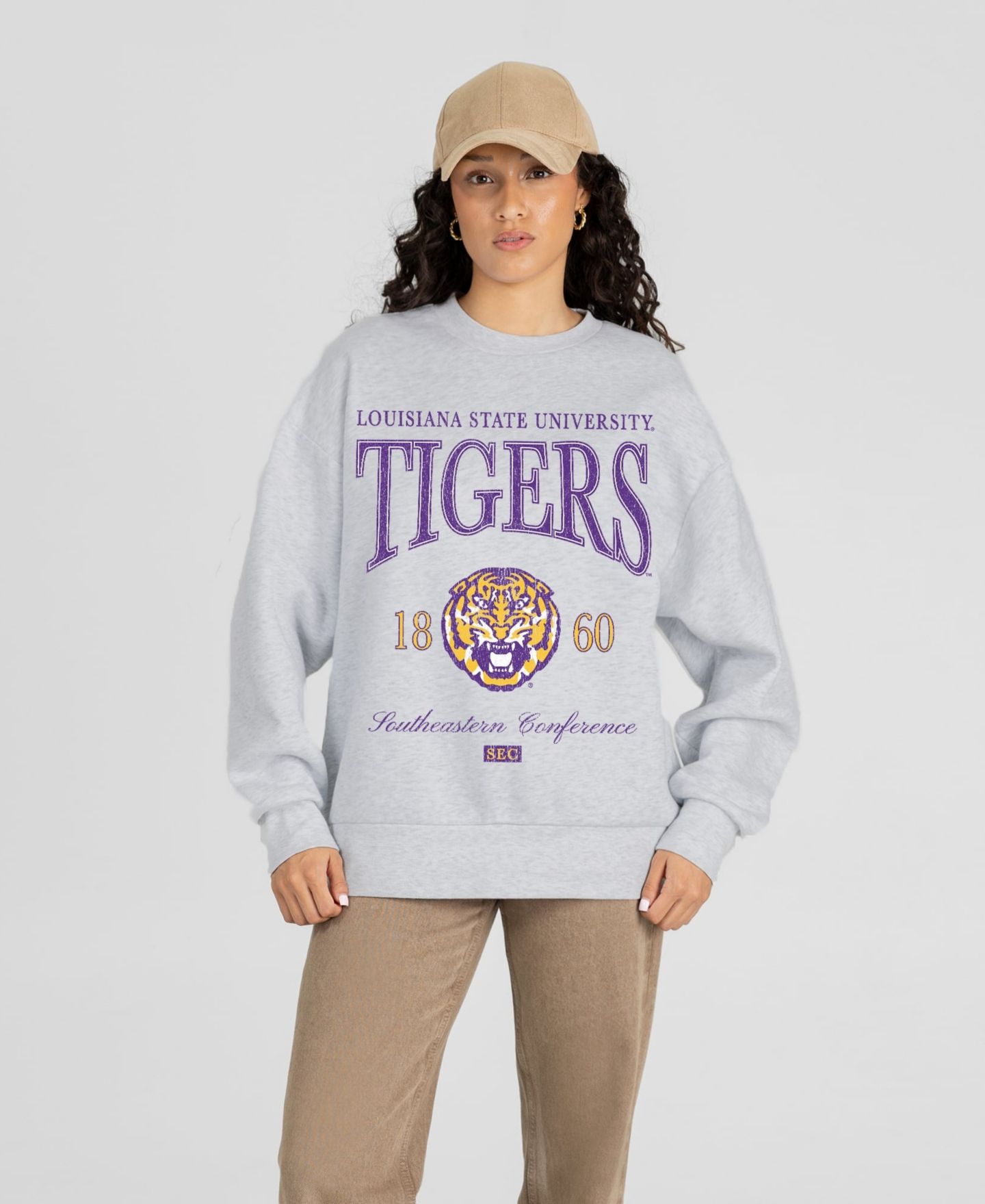 Женская толстовка Gameday Couture Ash LSU Tigers Instant Classic — фото 1