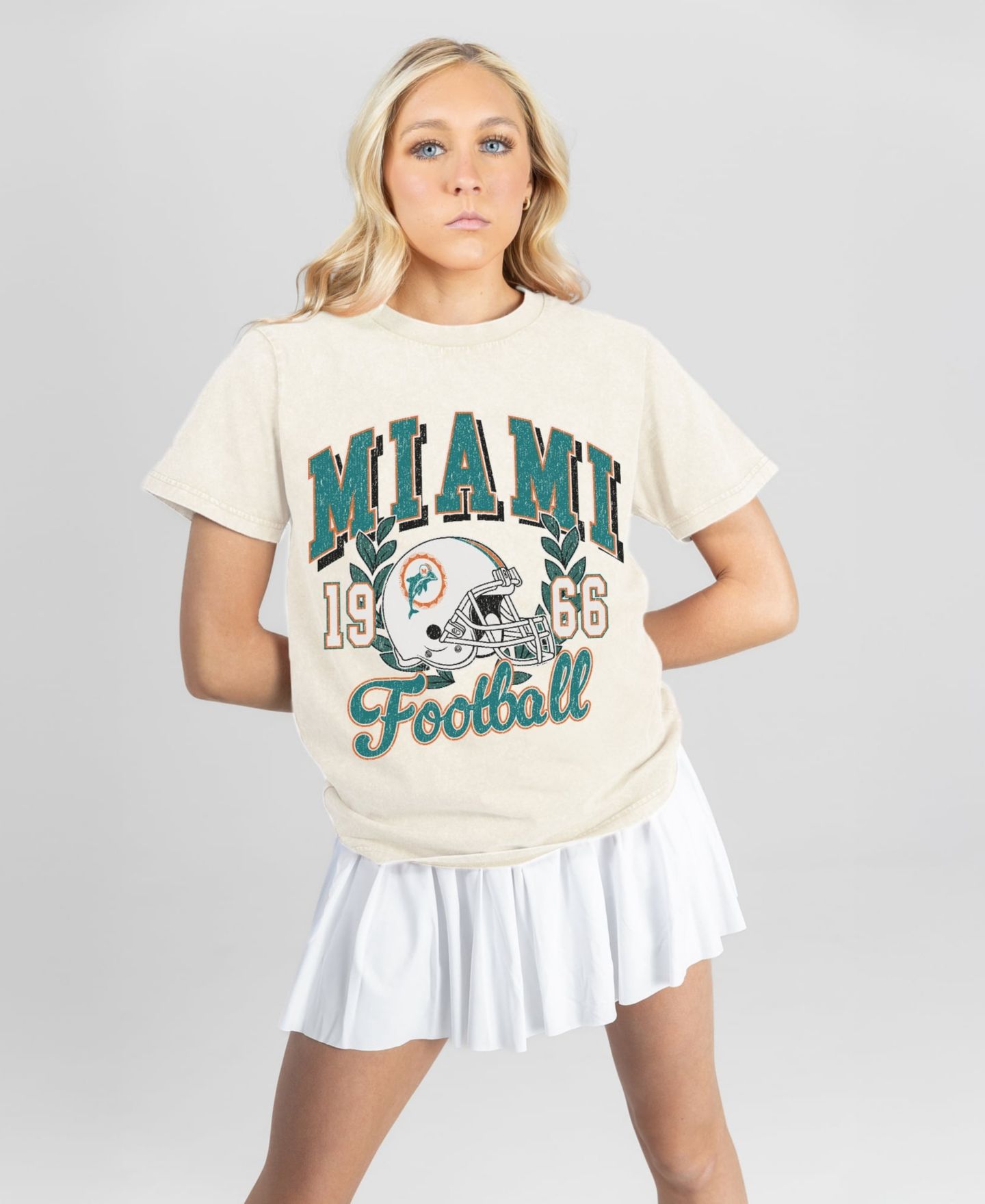 Женская футболка Gameday Couture Natural Miami Dolphins Raised on Victory — фото 1