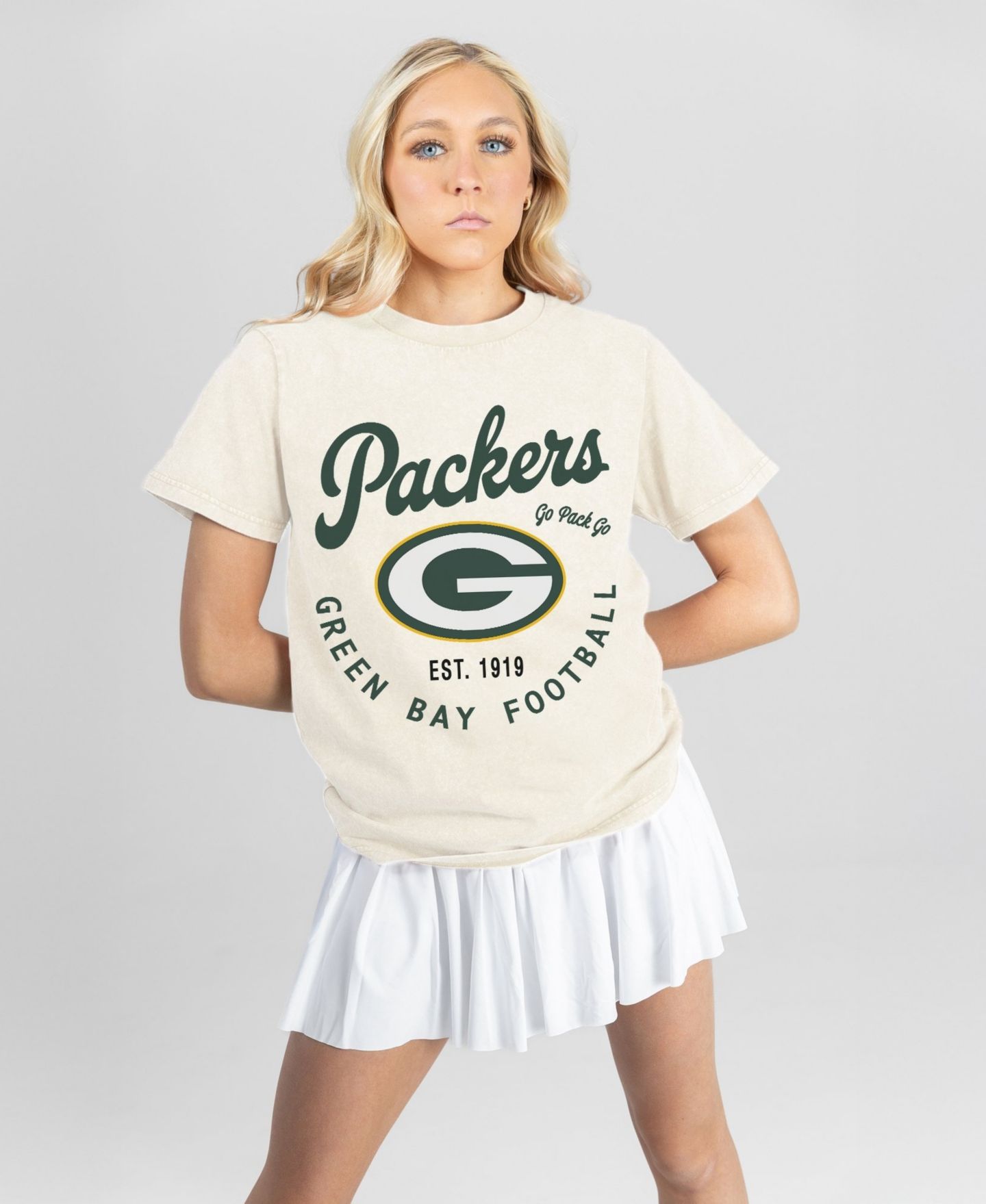 Женская футболка Gameday Couture Natural Green Bay Packers You Know Our Name — фото 1