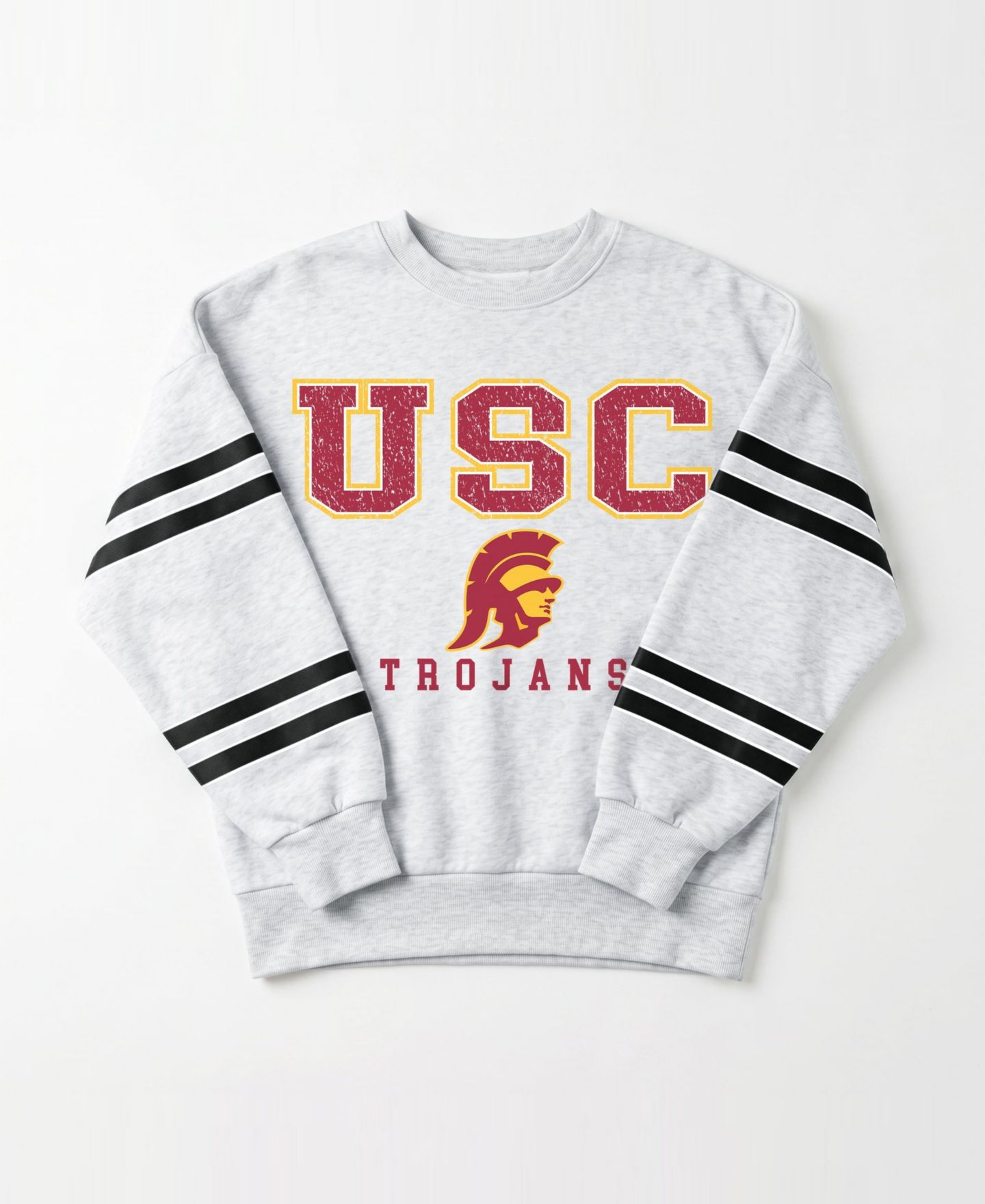 Женская толстовка Gameday Couture Ash USC Trojans Stadium Stripes Oversized Fleece — фото 6