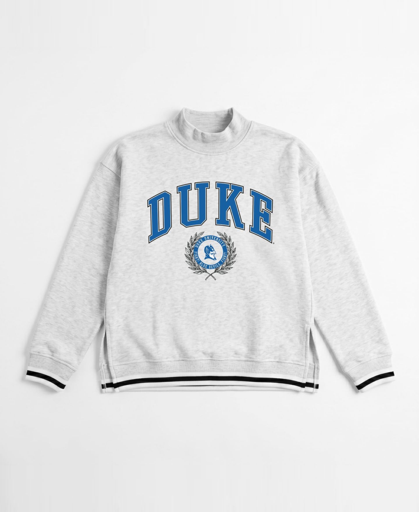 Женская толстовка Gameday Couture Ash Duke Blue Devils Rally Point Contrast Stripe Mock Neck — фото 4