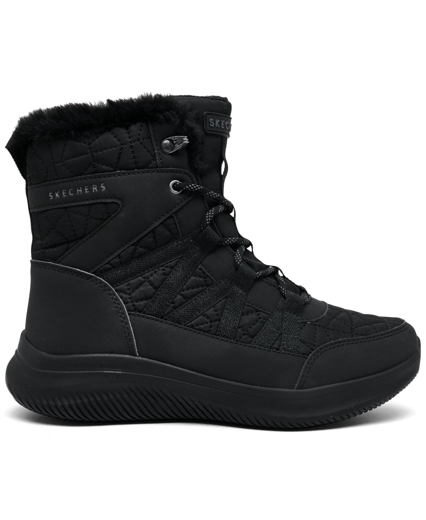 Женские кроссовки Skechers Slip-Ins: Ultra Flex 4.0 - Winter Rush Sneaker, цвет: Чёрный — фото 2
