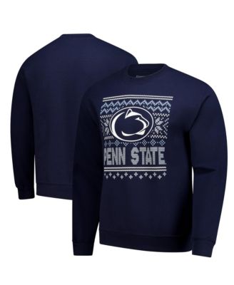 Men's Navy Penn State Nittany Lions Holiday Fleece Sweatshirt