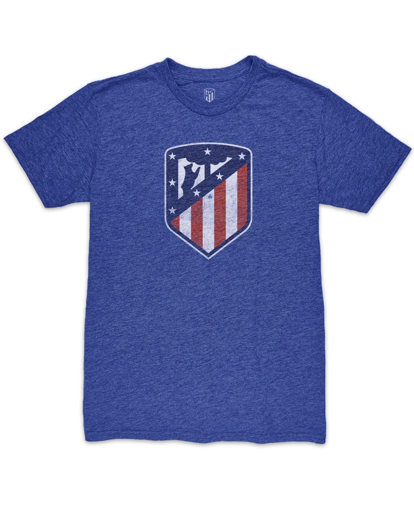 Мужская футболка 1863FC Heather Blue Atletico de Madrid Color Crest Twisted Tri-Blend Slub — фото 2