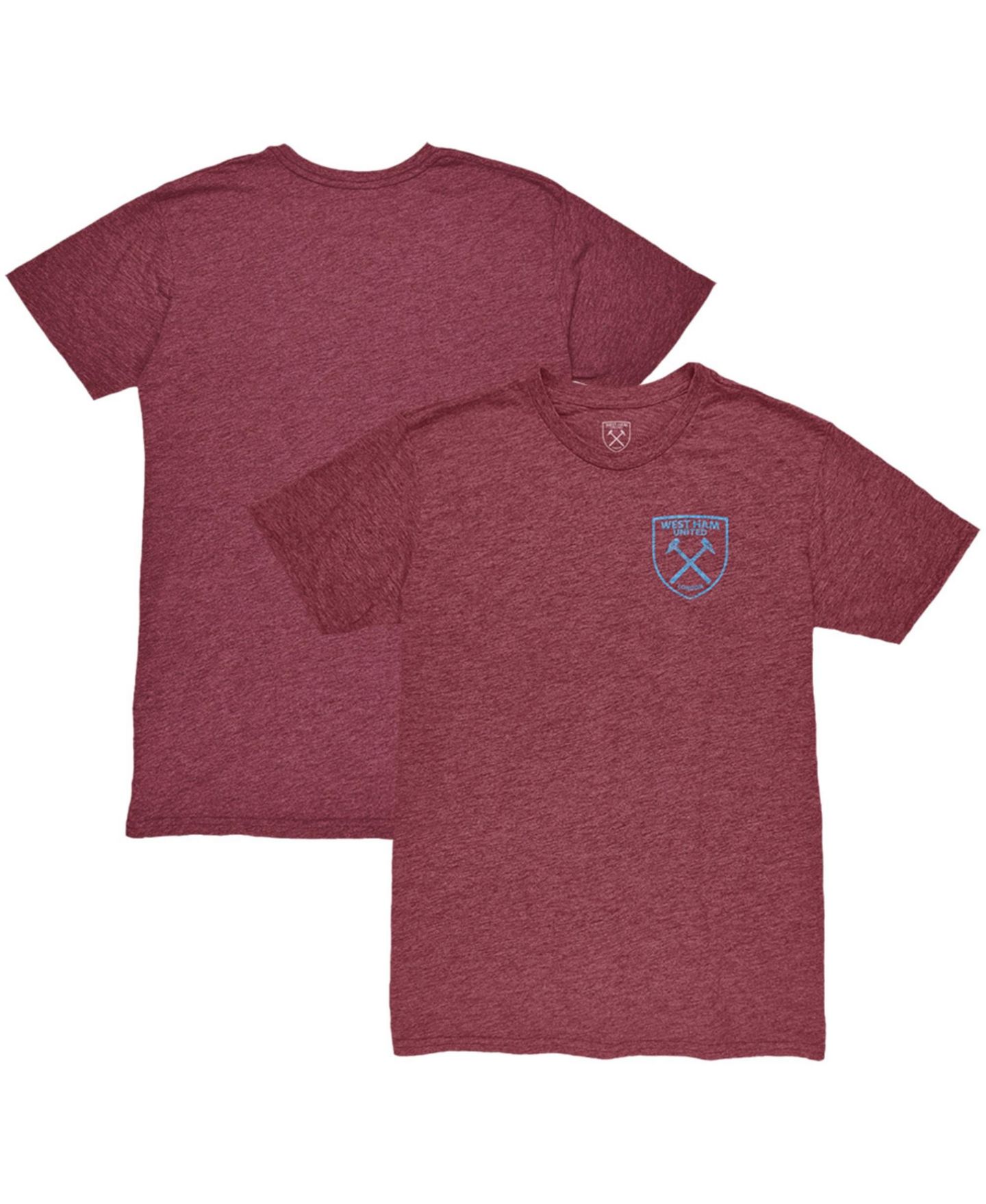 Мужская футболка 1863FC Claret West Ham United Front Back Date Twisted Tri-Blend — фото 1
