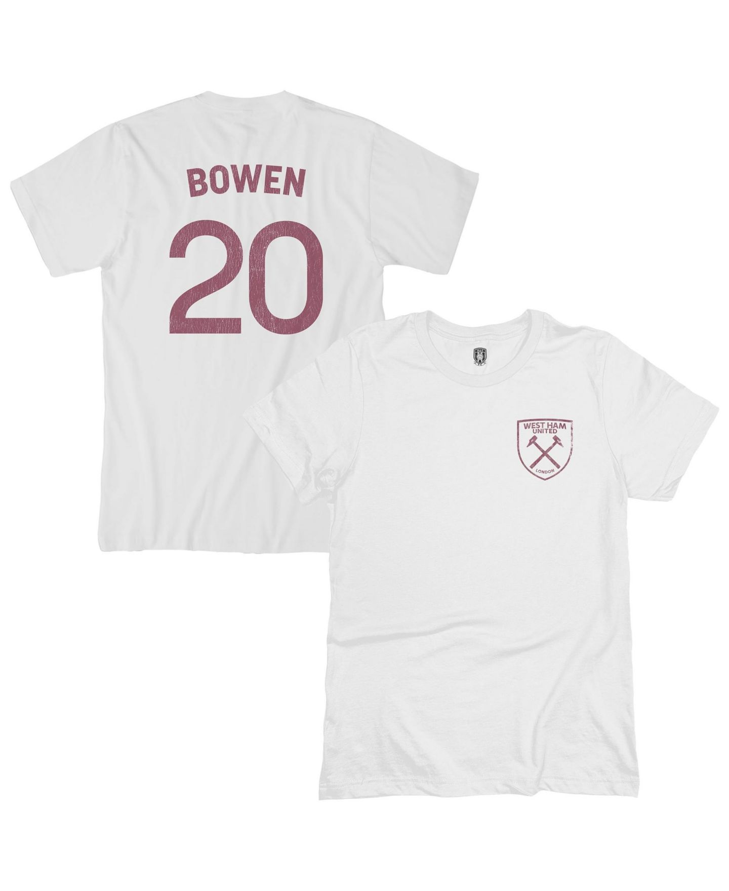 Мужская футболка 1863FC Jarrod Bowen White West Ham United Player — фото 1
