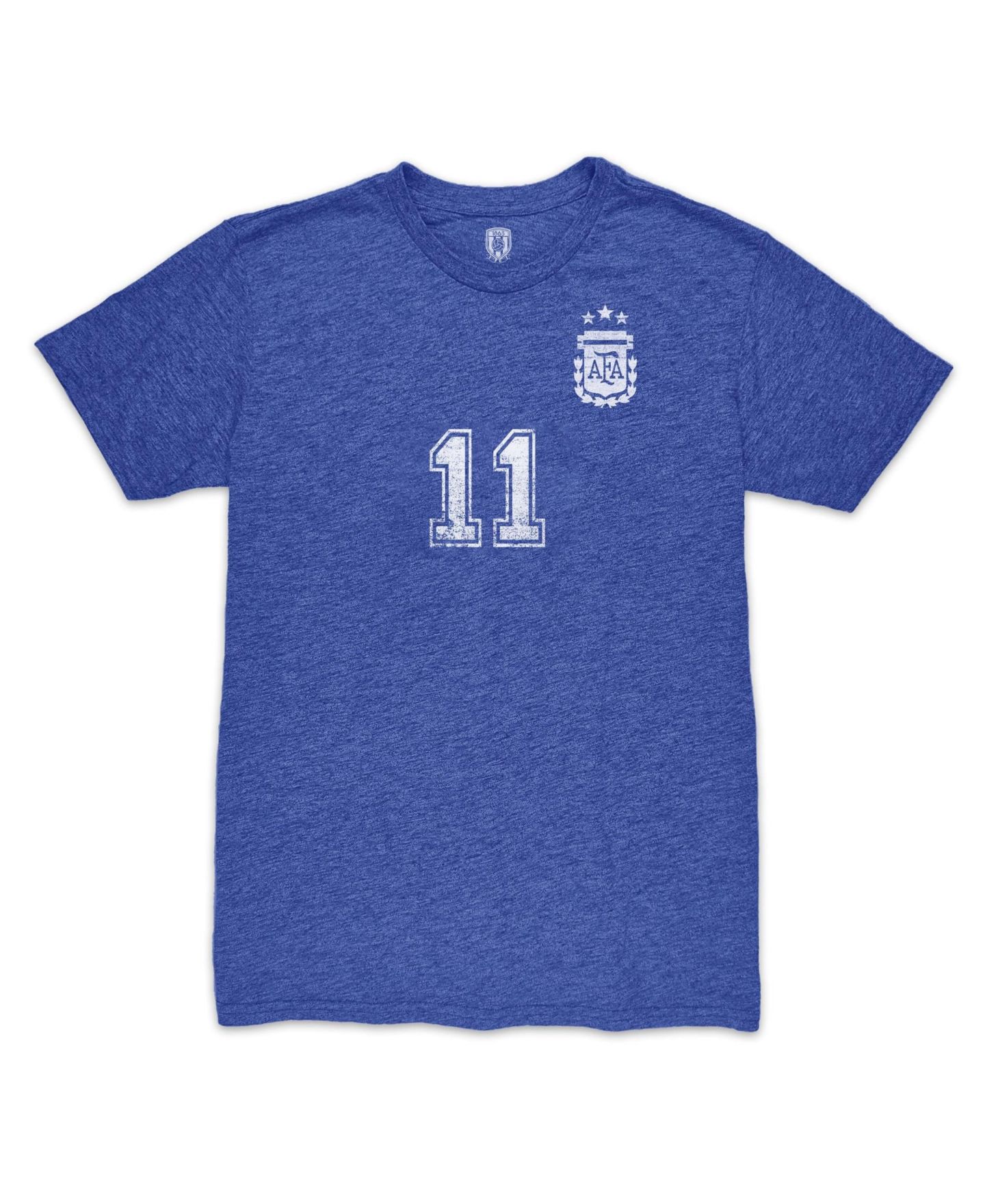 Мужская футболка 1863FC Angel Di Maria Blue Argentina National Team Retro Player Tri-Blend — фото 2