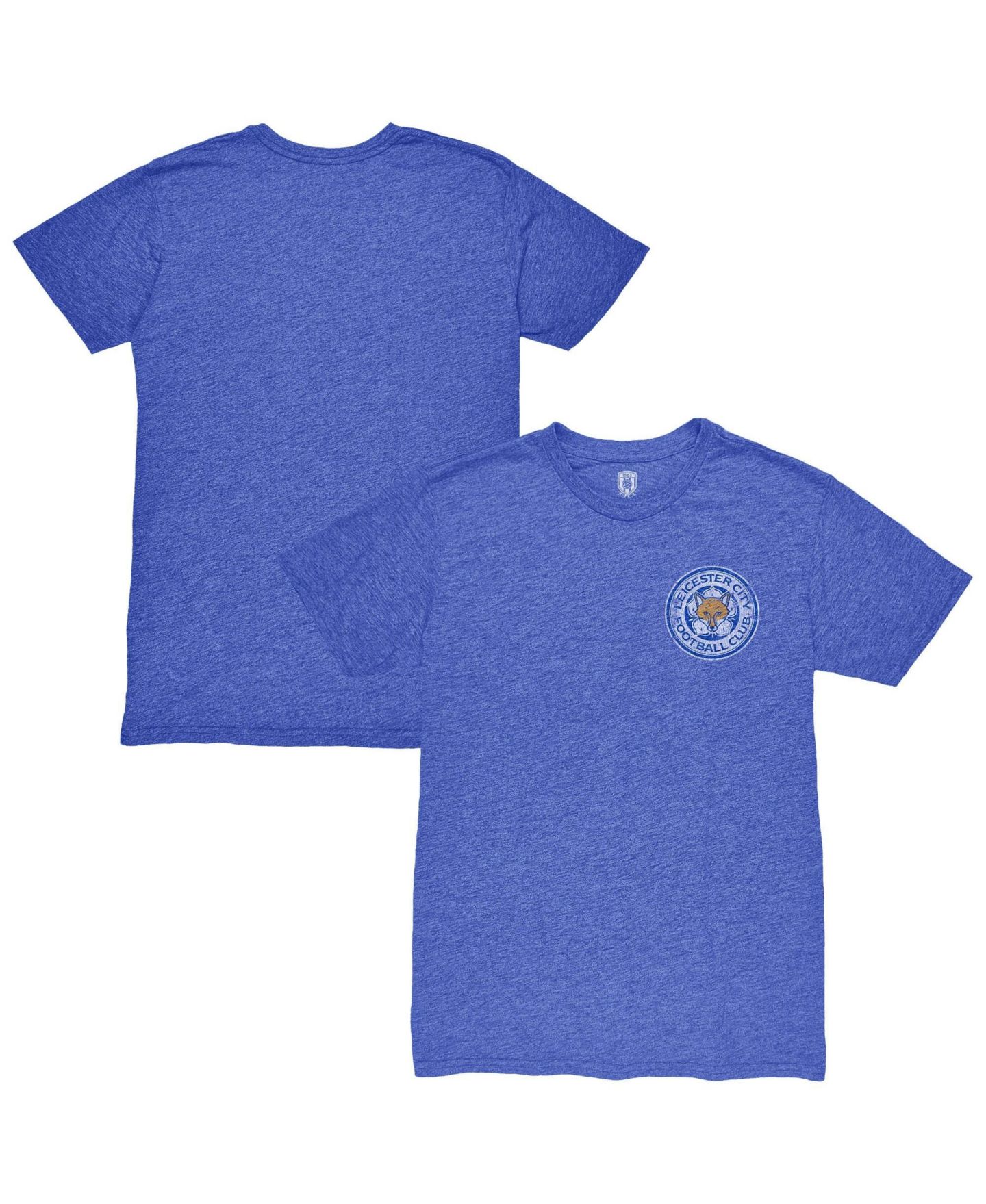 Мужская футболка 1863FC Blue Leicester City Left Color Badge Vintage Tri-Blend — фото 1