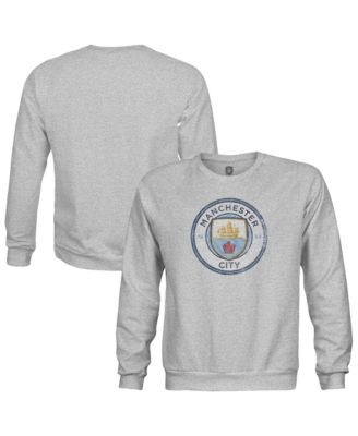 Big Boys' and Girls&nbsp;1863FC Heather Gray Manchester City Pullover Crewneck Sweatshirt
