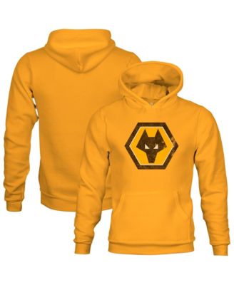 Big Boys' and Girls' Gold Wolverhampton Wanderers Color Badge Fleece Pullover Hoodie