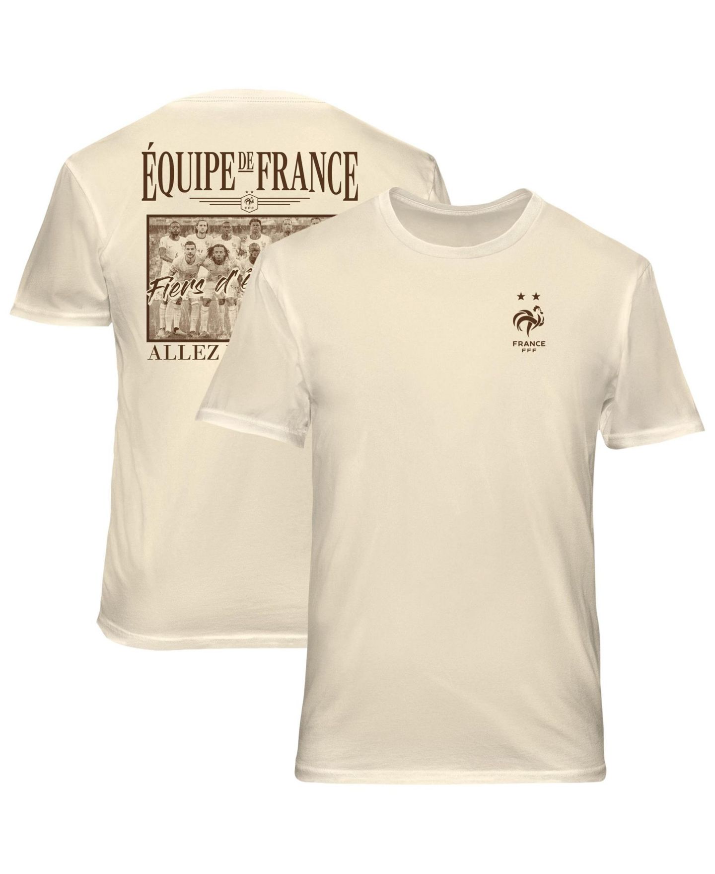 Мужская футболка 1863FC Cream France National Team Vintage Soft Wash — фото 1