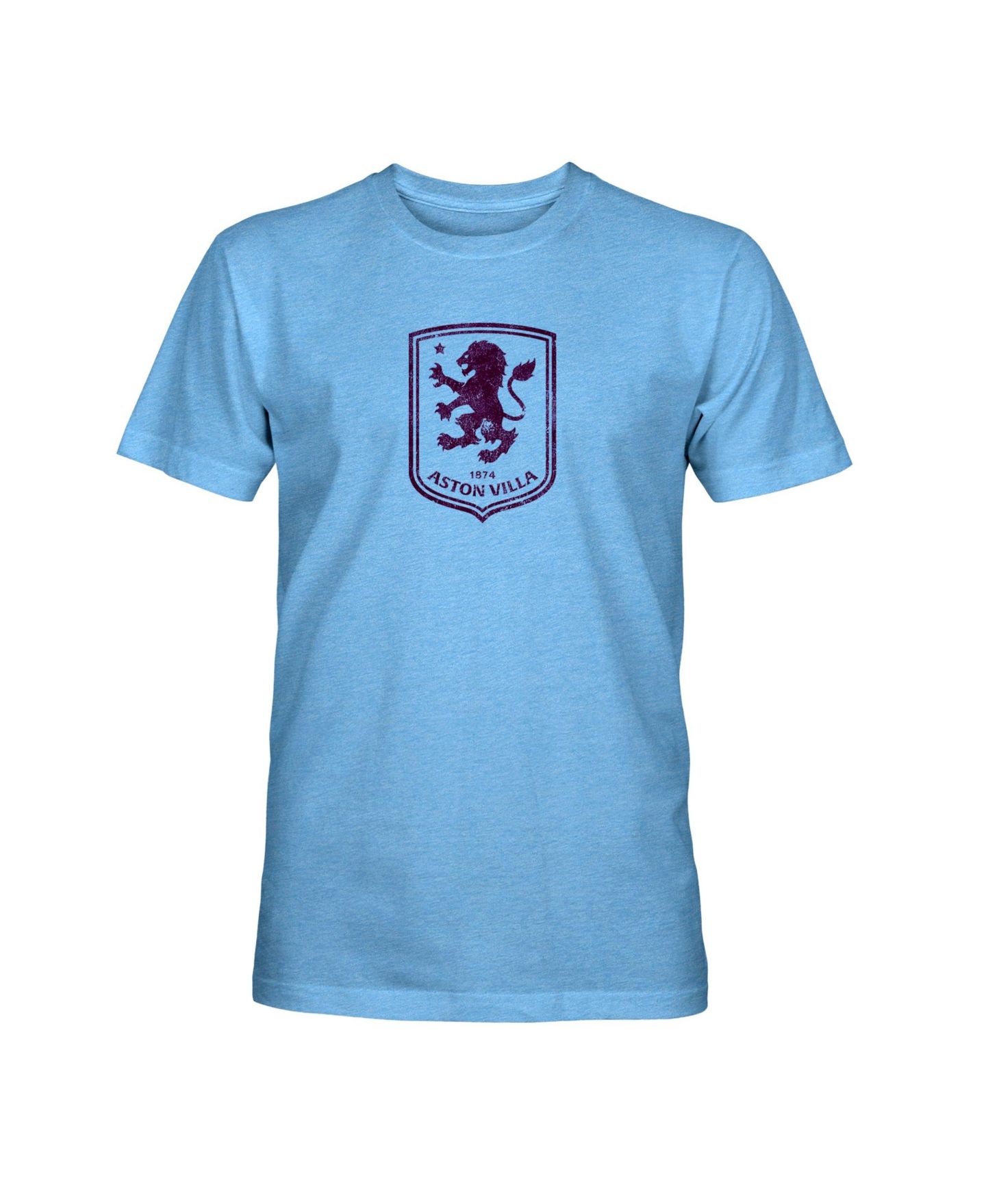 Мужская футболка 1863FC Light Blue Aston Villa Mono Badge Vintage Tri-Blend — фото 2