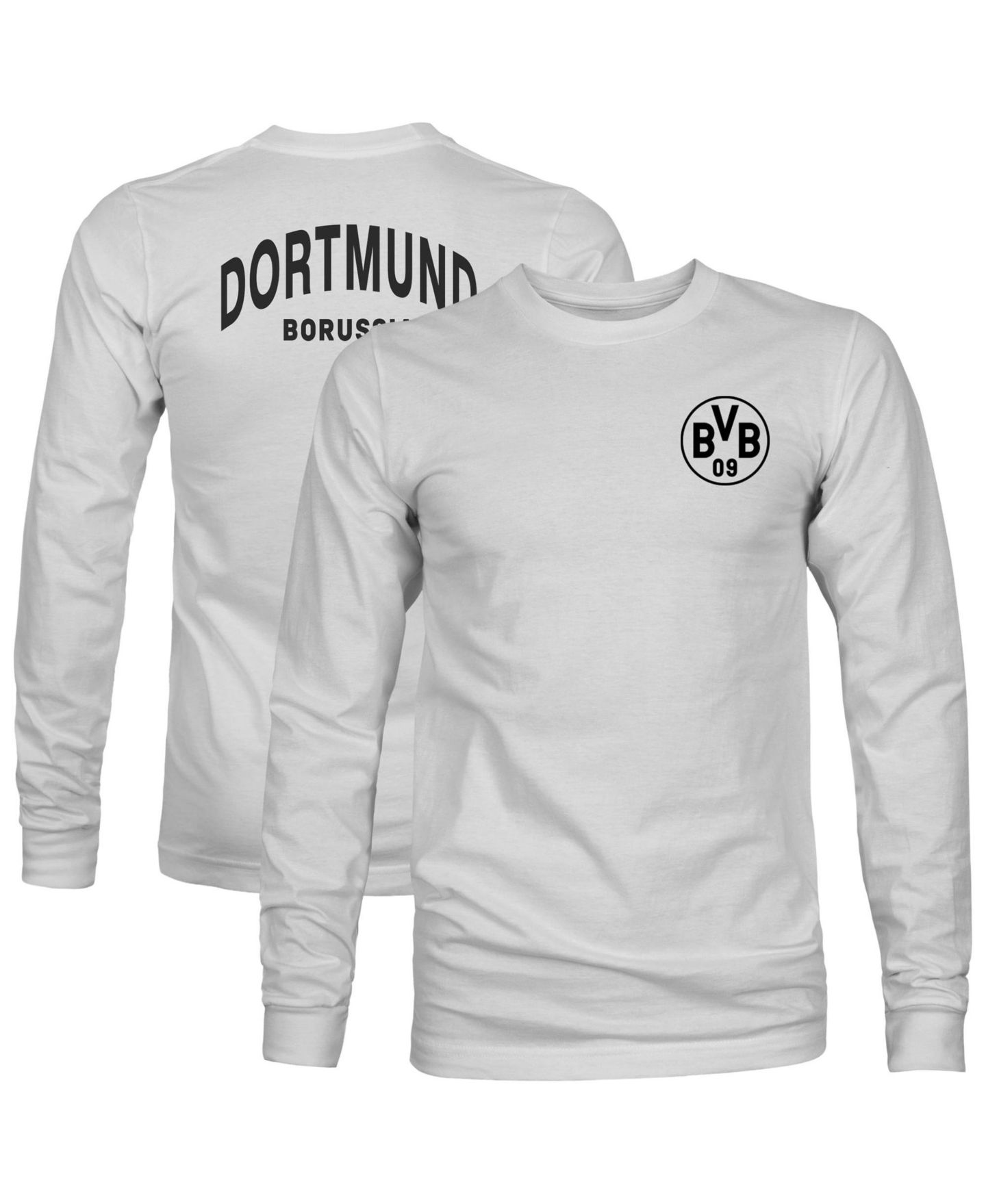 Мужская футболка 1863FC Gray Borussia Dortmund Back Team Arch Long-Sleeve — фото 1