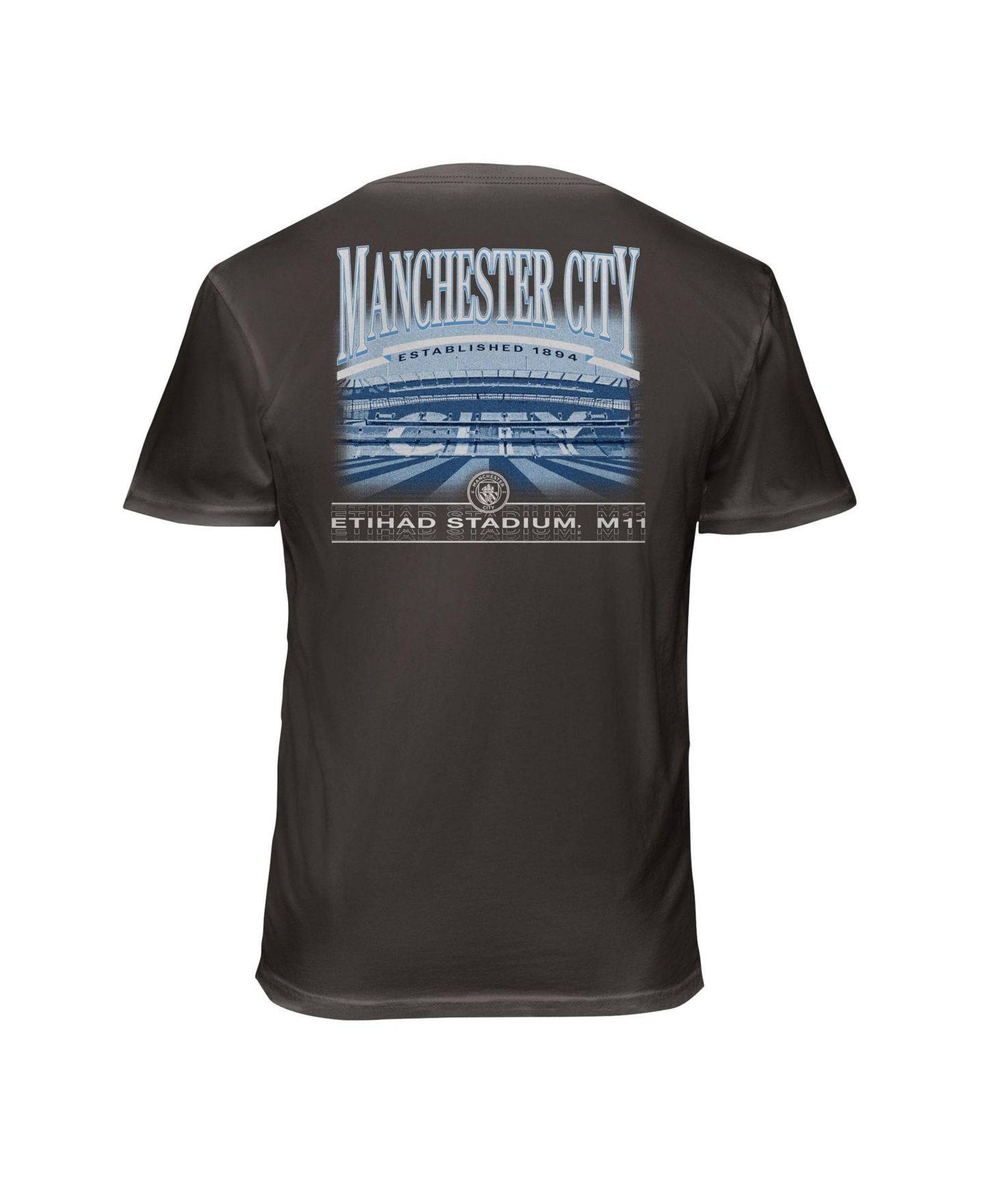 Мужская футболка 1863FC Gray Manchester City Wordmark Cotton — фото 3
